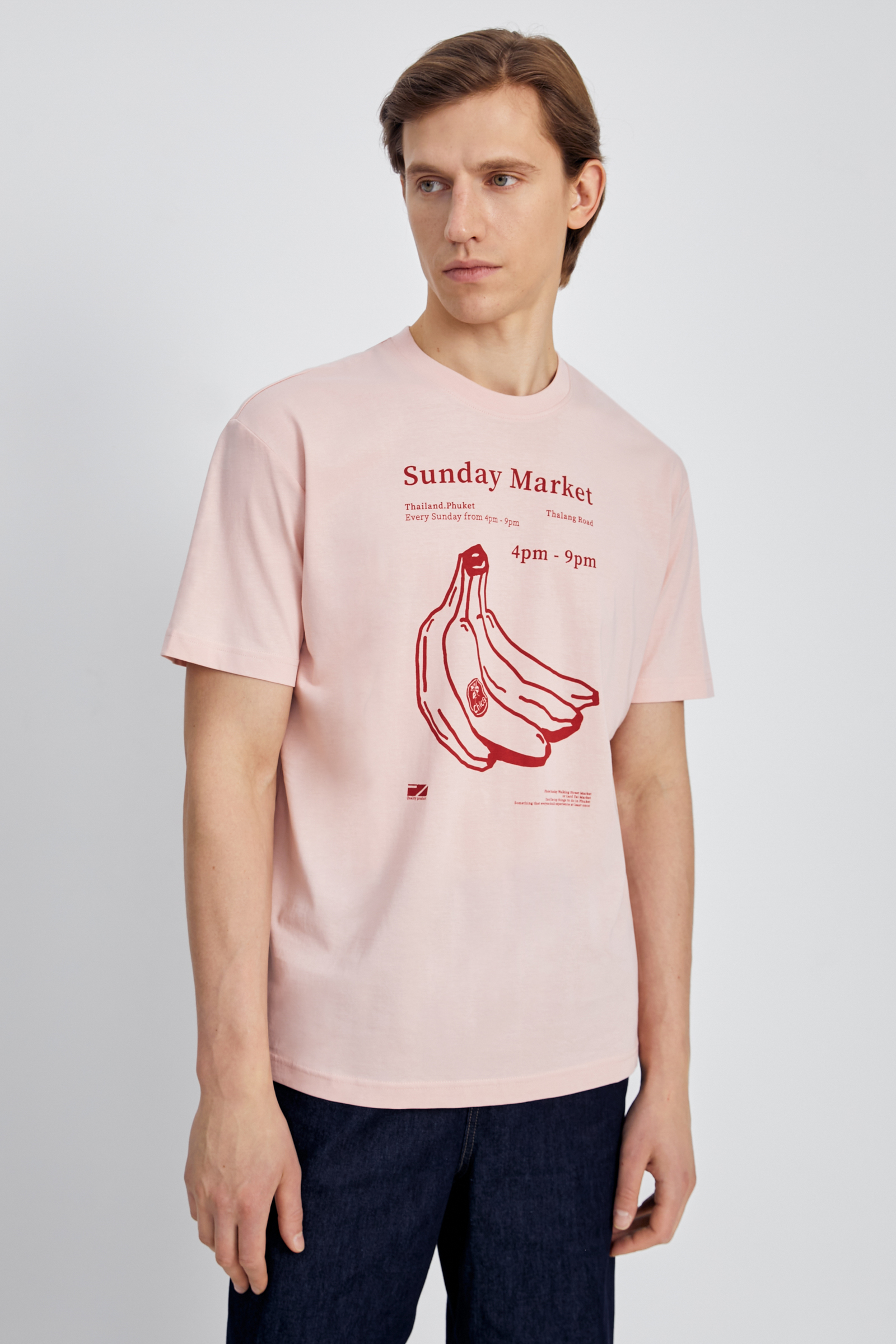 

Футболка из хлопка с принтом, 346 peach whip, Футболка из хлопка с принтом