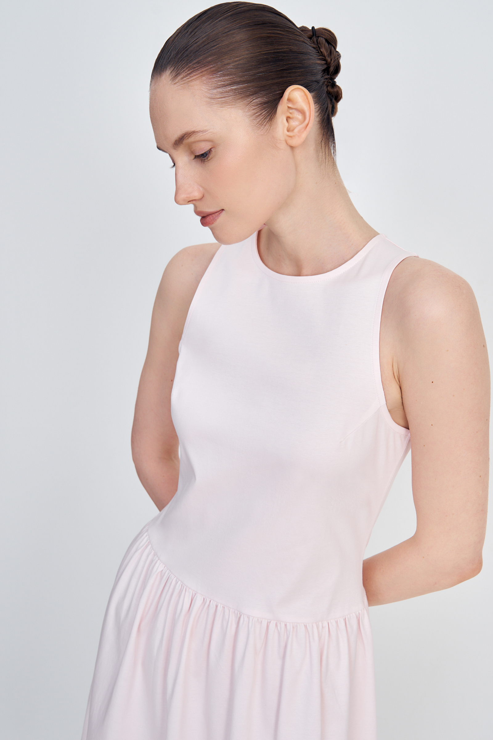 

Платье без рукавов свободного силуэта, 355 rose water, Платье без рукавов свободного силуэта