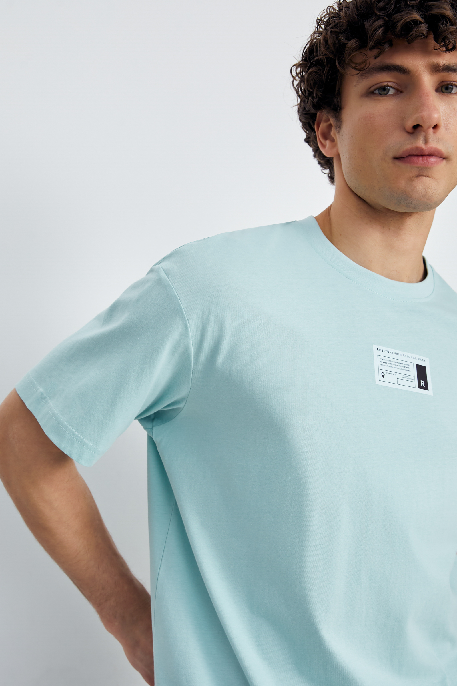 

Свободная футболка с принтом, 516 seladon, Свободная футболка с принтом