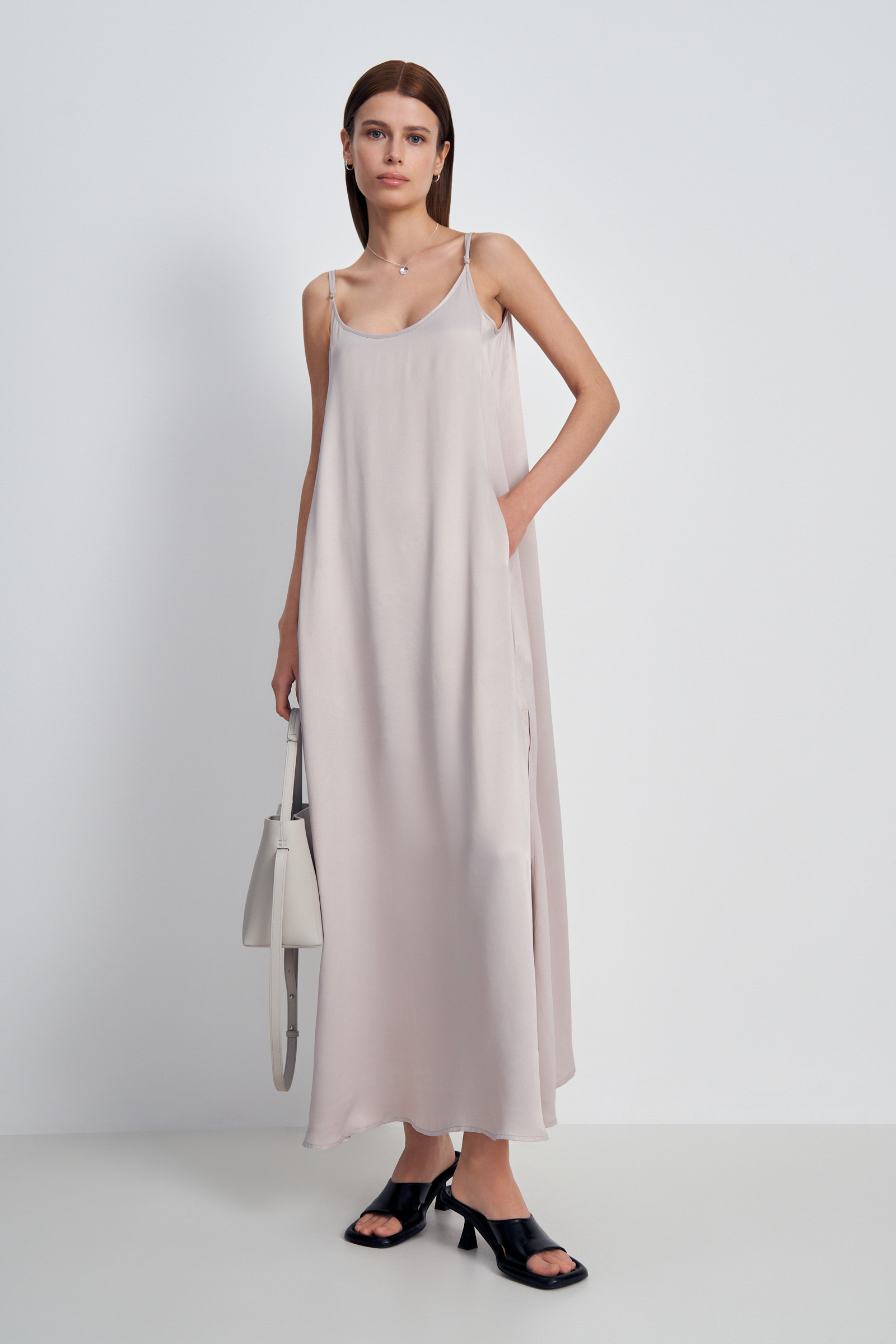 Атласное платье макси FINN FLARE, 702 pale, арт. FSE110255