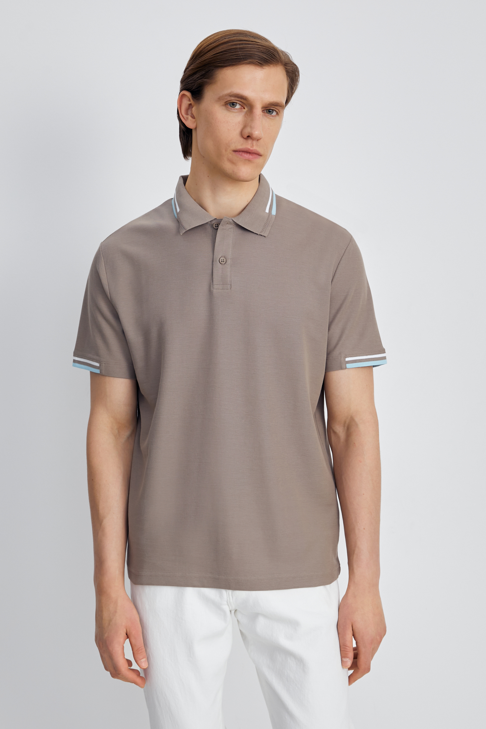 Базовое поло из хлопка прямого силуэта