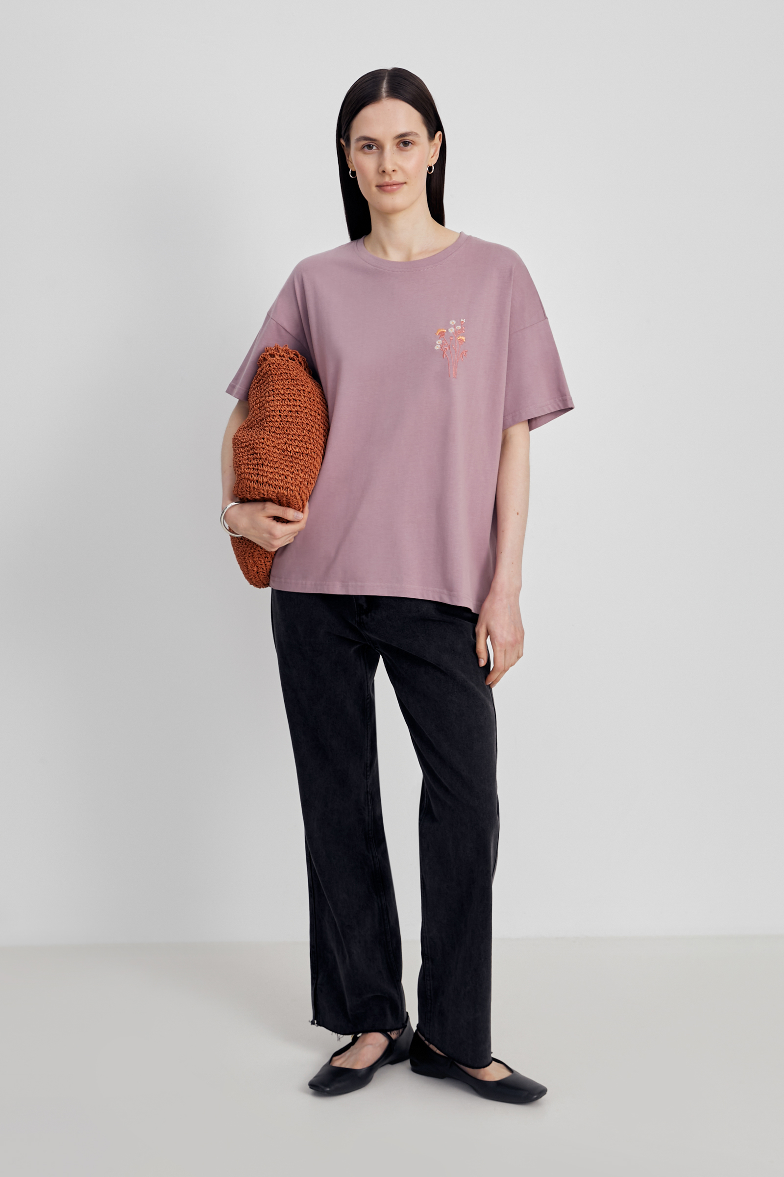 Оверсайз футболка с принтом