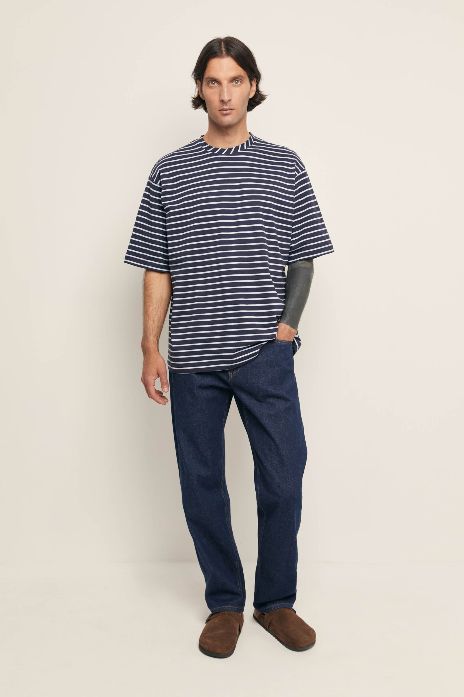 Оверсайз футболка в полоску