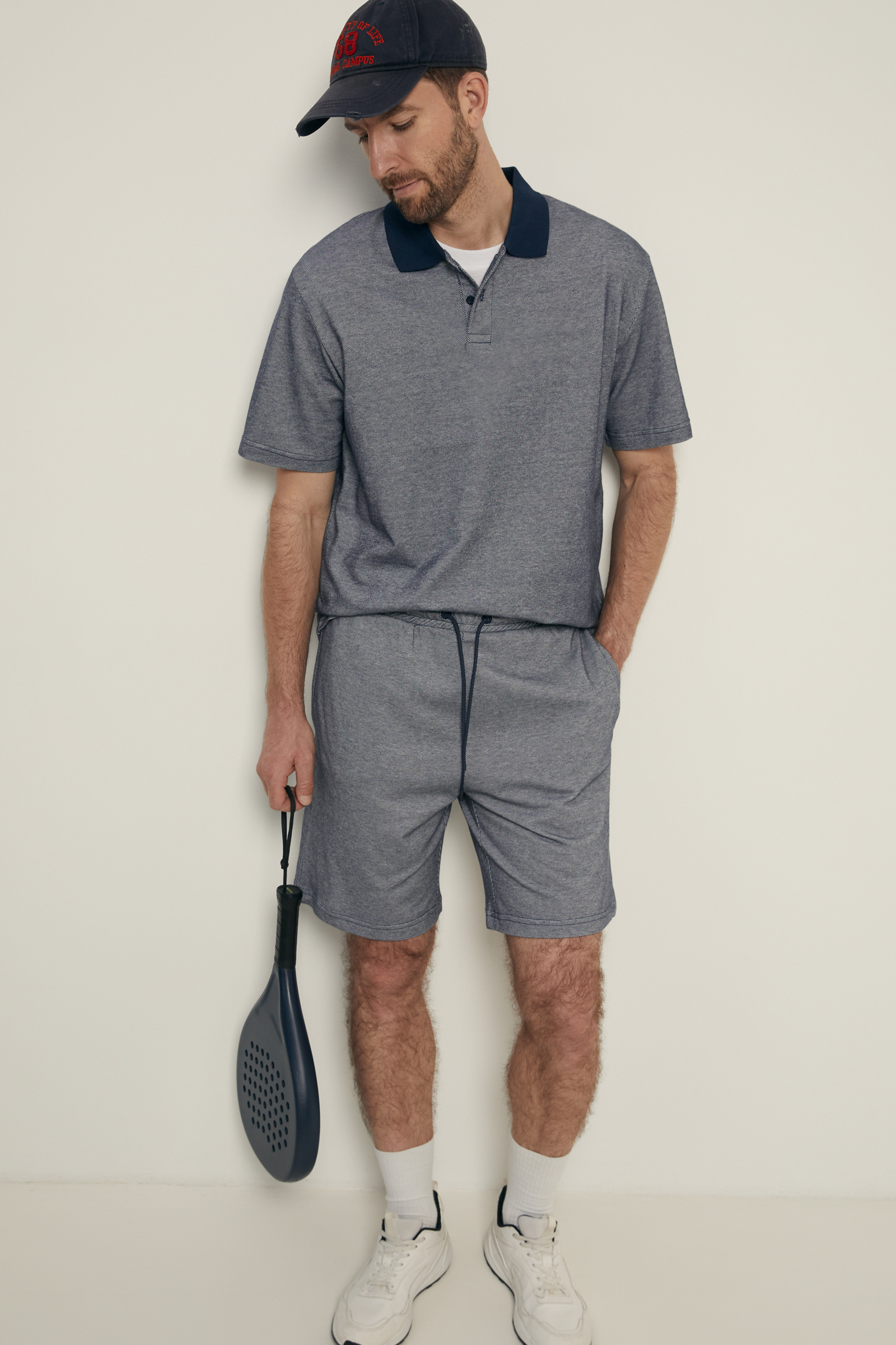 

Поло из трикотажа пике, 101 mc cosmic blue, Поло из трикотажа пике