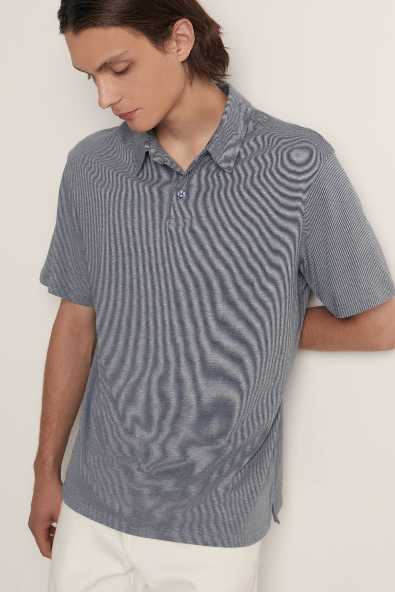 Поло Finn Flare прямого силуэта в полоску, серый, арт. FSF21077