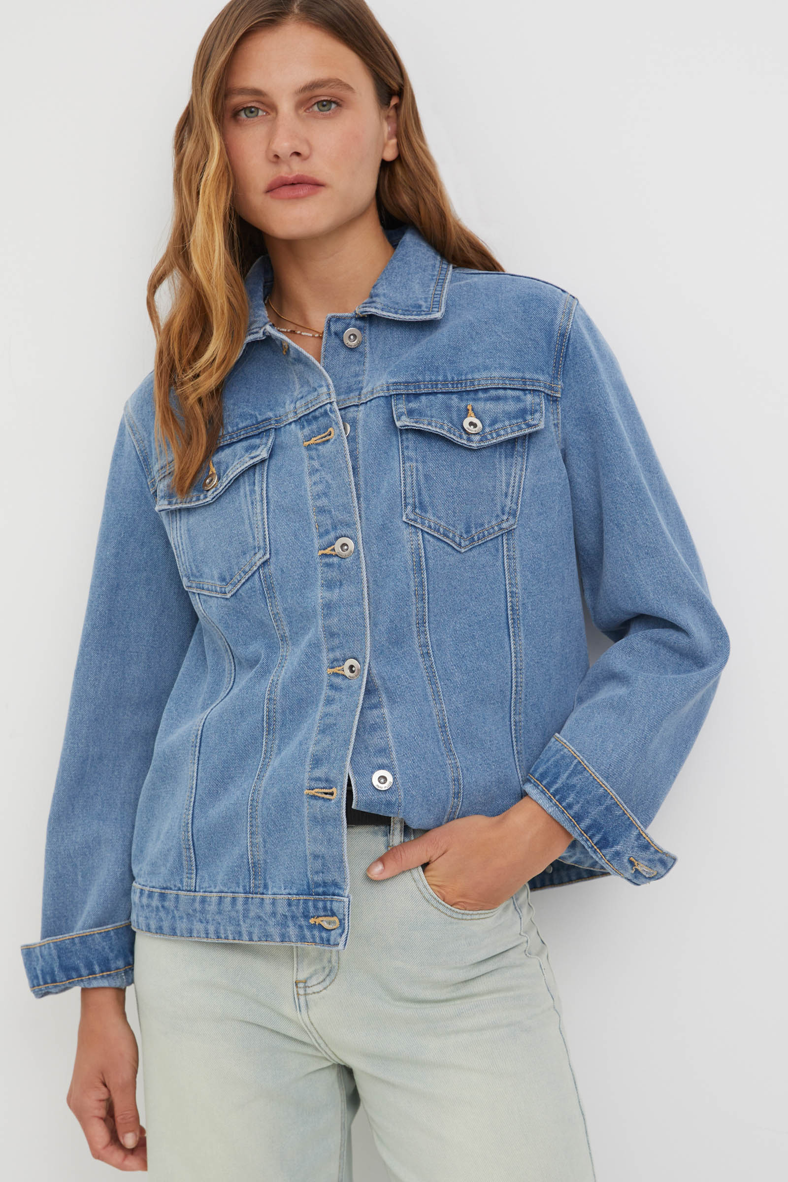 

Джинсовая куртка-рубашка, 1261 light denim, Джинсовая куртка-рубашка