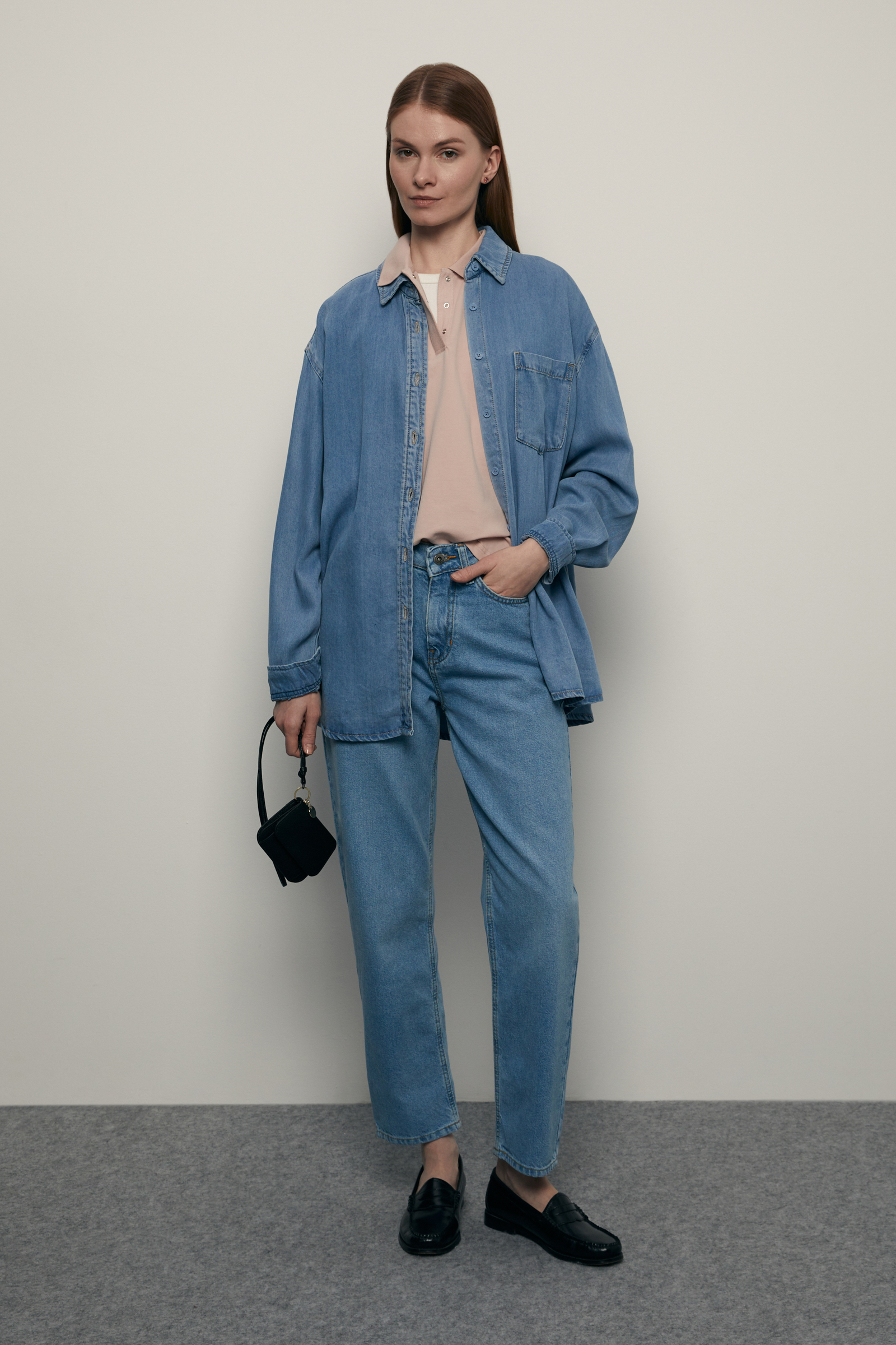 Джинсы mom fit женские