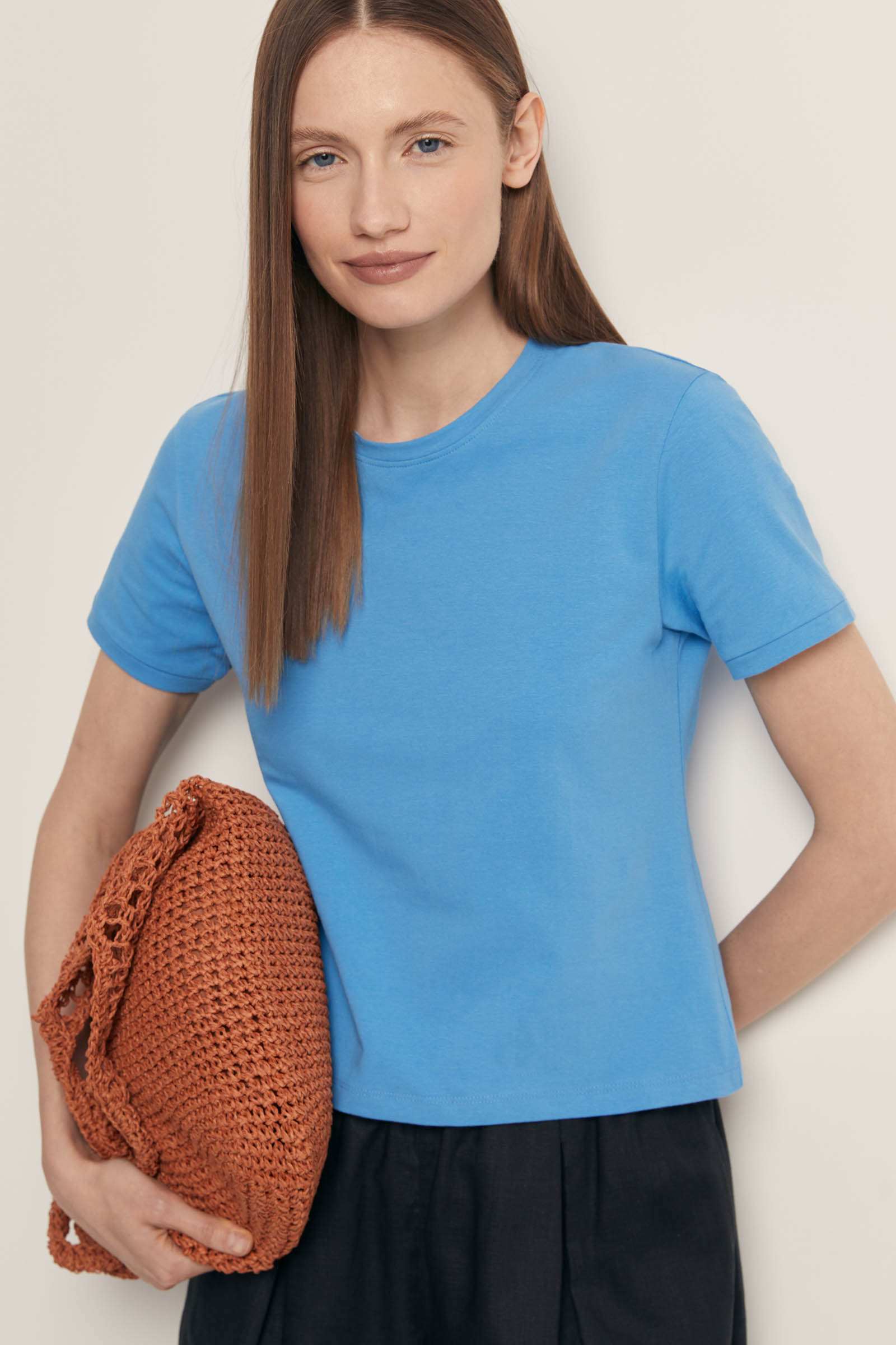 

Футболка приталенного силуэта, 180 blue aster, Футболка приталенного силуэта