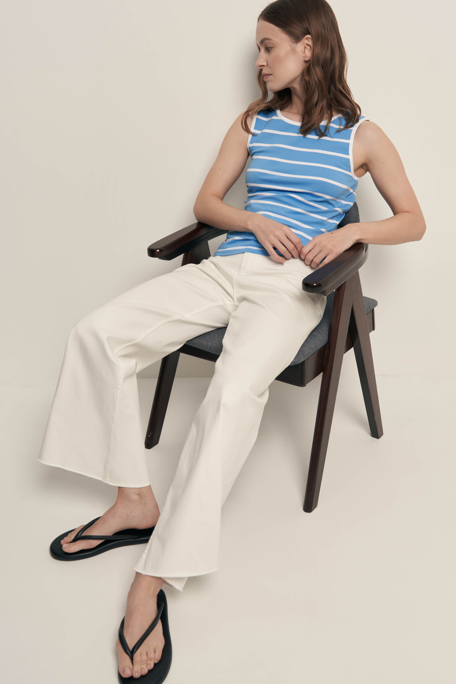 Майка приталенного силуэта в полоску 790₽