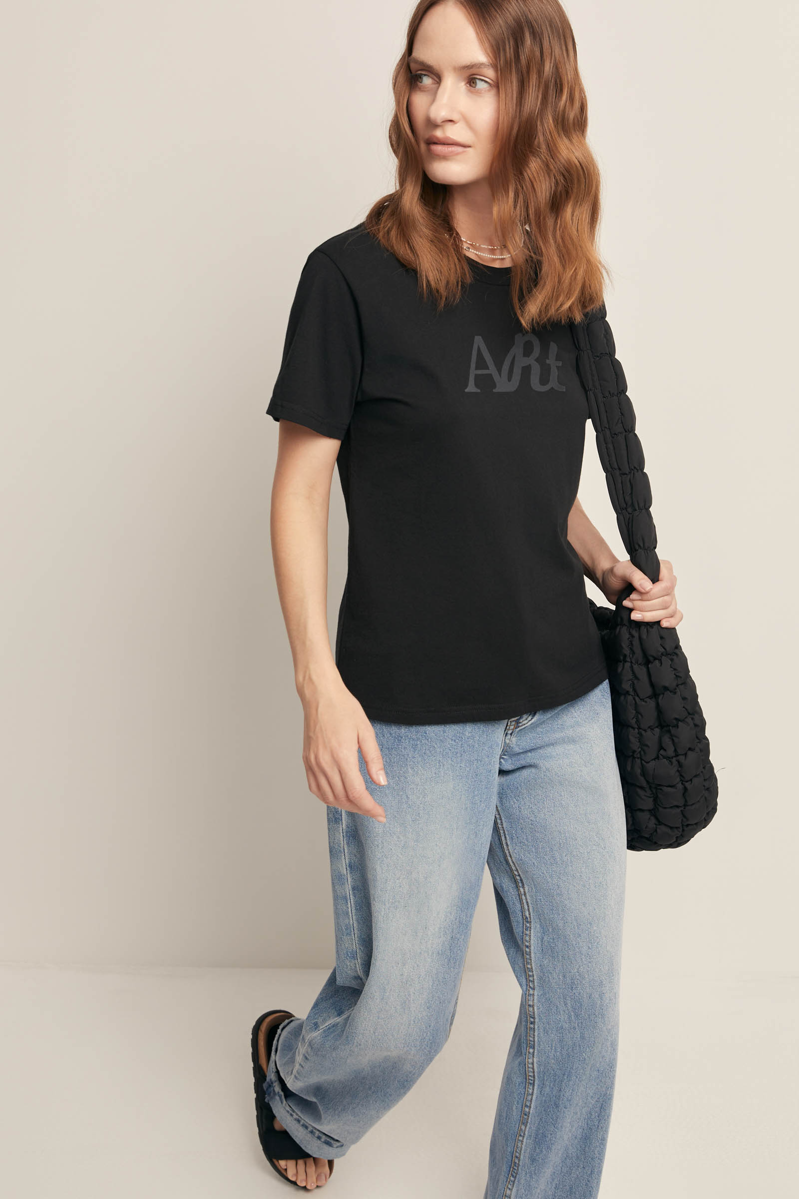 Футболка прямого силуэта с принтом 990₽