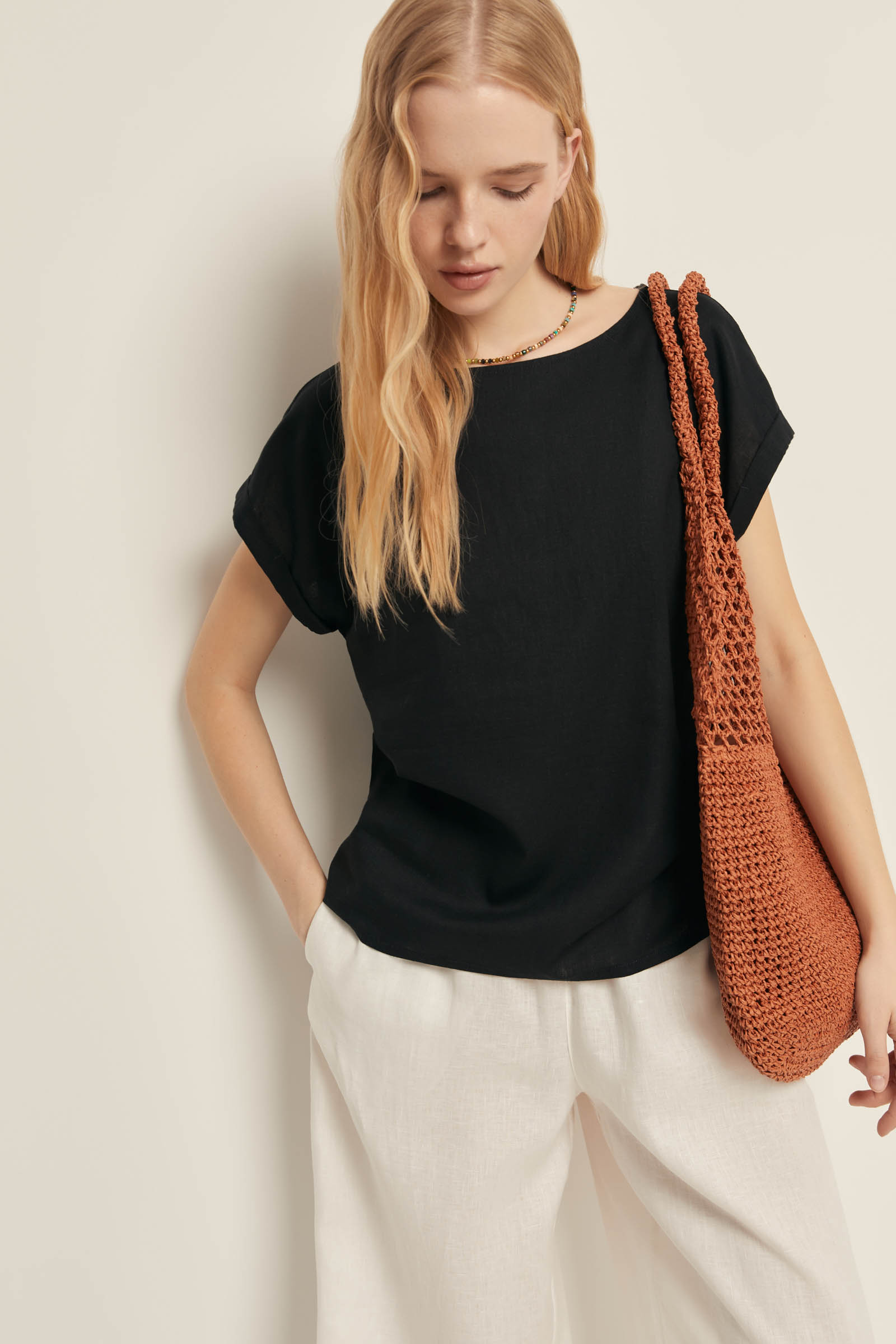 Блузка FINN FLARE с коротким рукавом, 200 black, арт. FSF110183