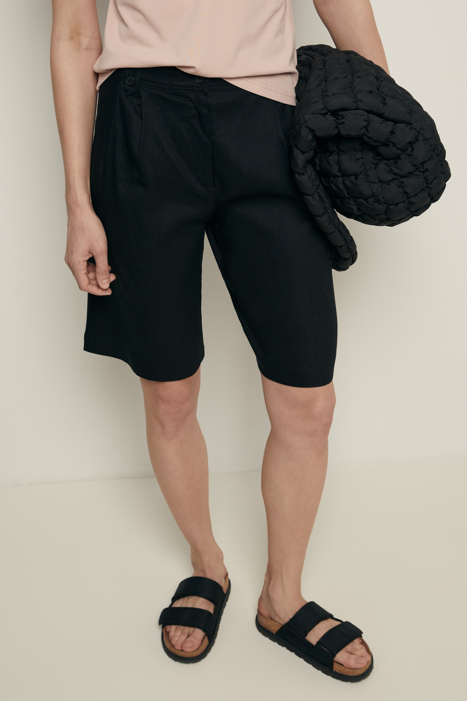 

Шорты-бермуды с добавлением льна, 728 warm, Шорты-бермуды с добавлением льна