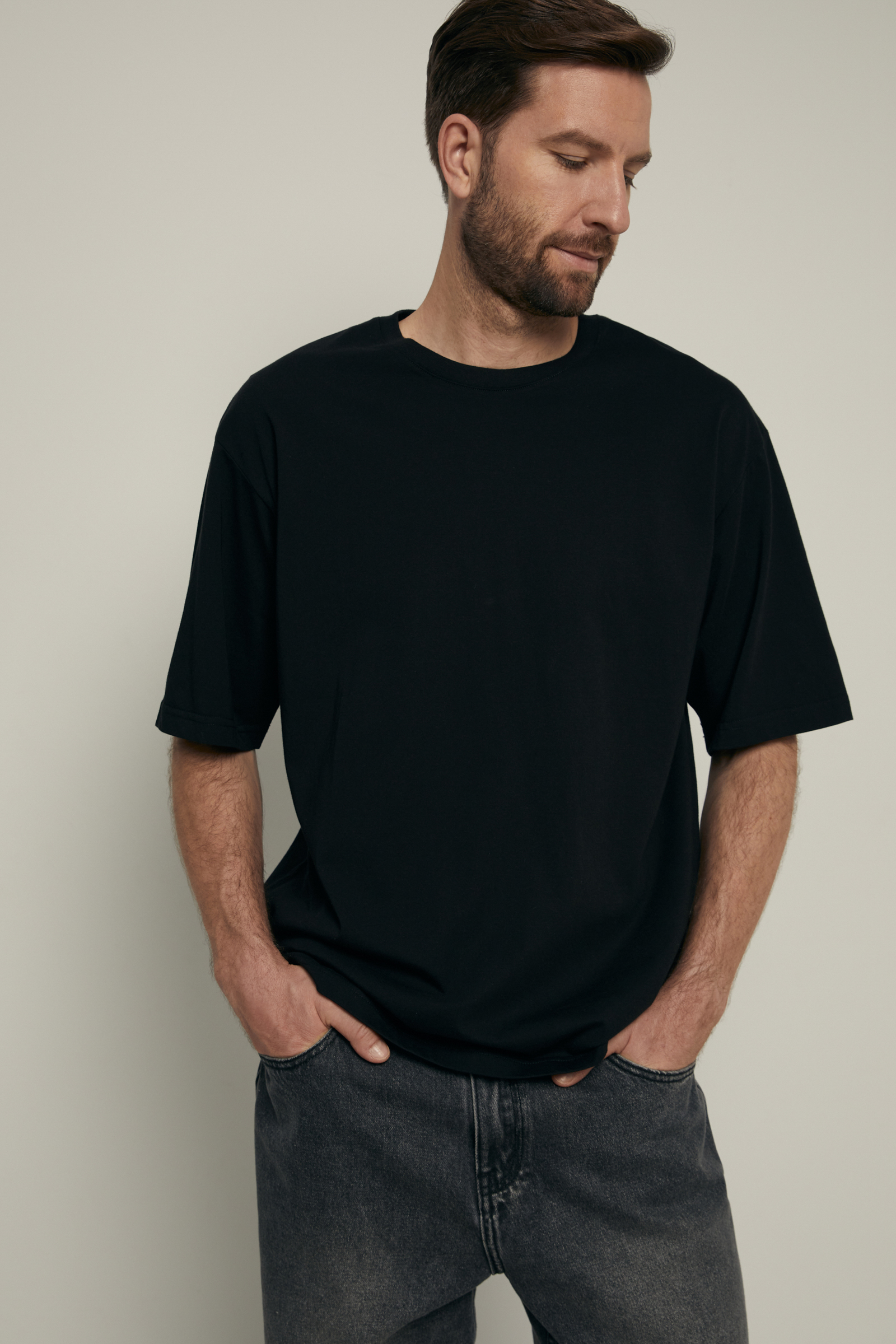 

Оверсайз футболка из хлопка, 200 black, Оверсайз футболка из хлопка