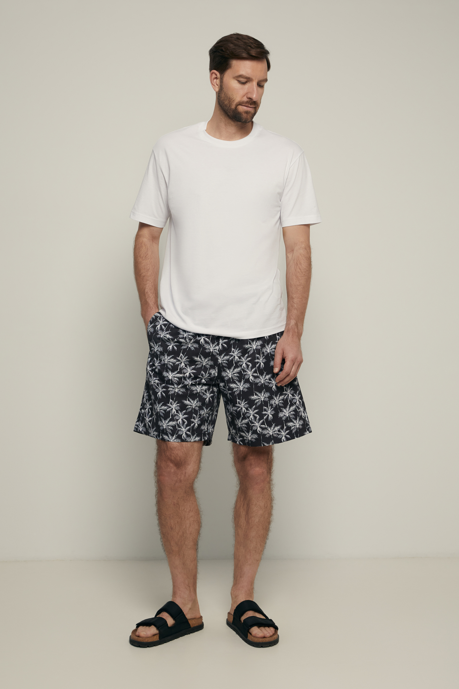 Плавательные шорты на резинке с принтом