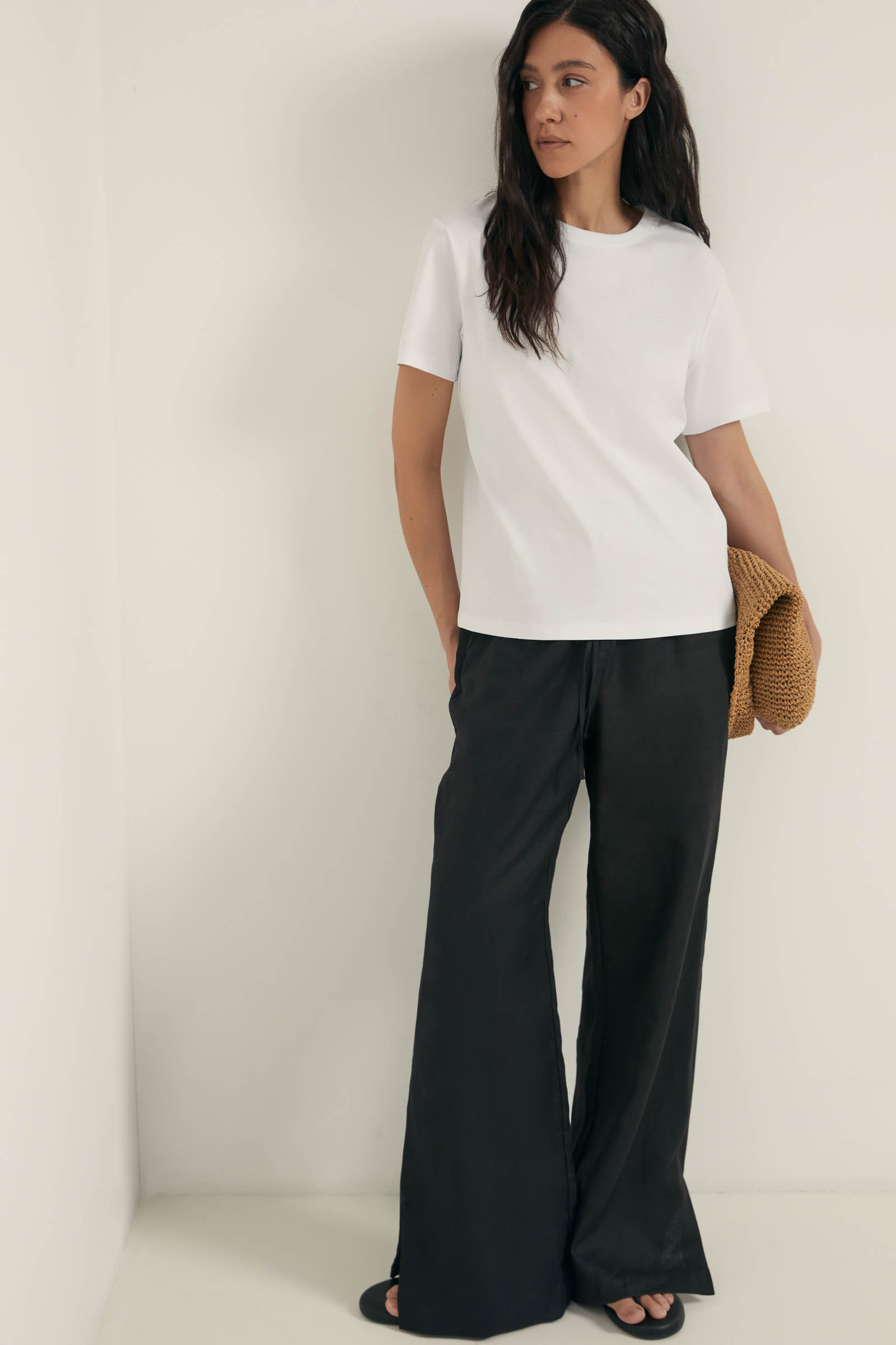 

Футболка из мерсеризованного хлопка, 201 white, Футболка из мерсеризованного хлопка