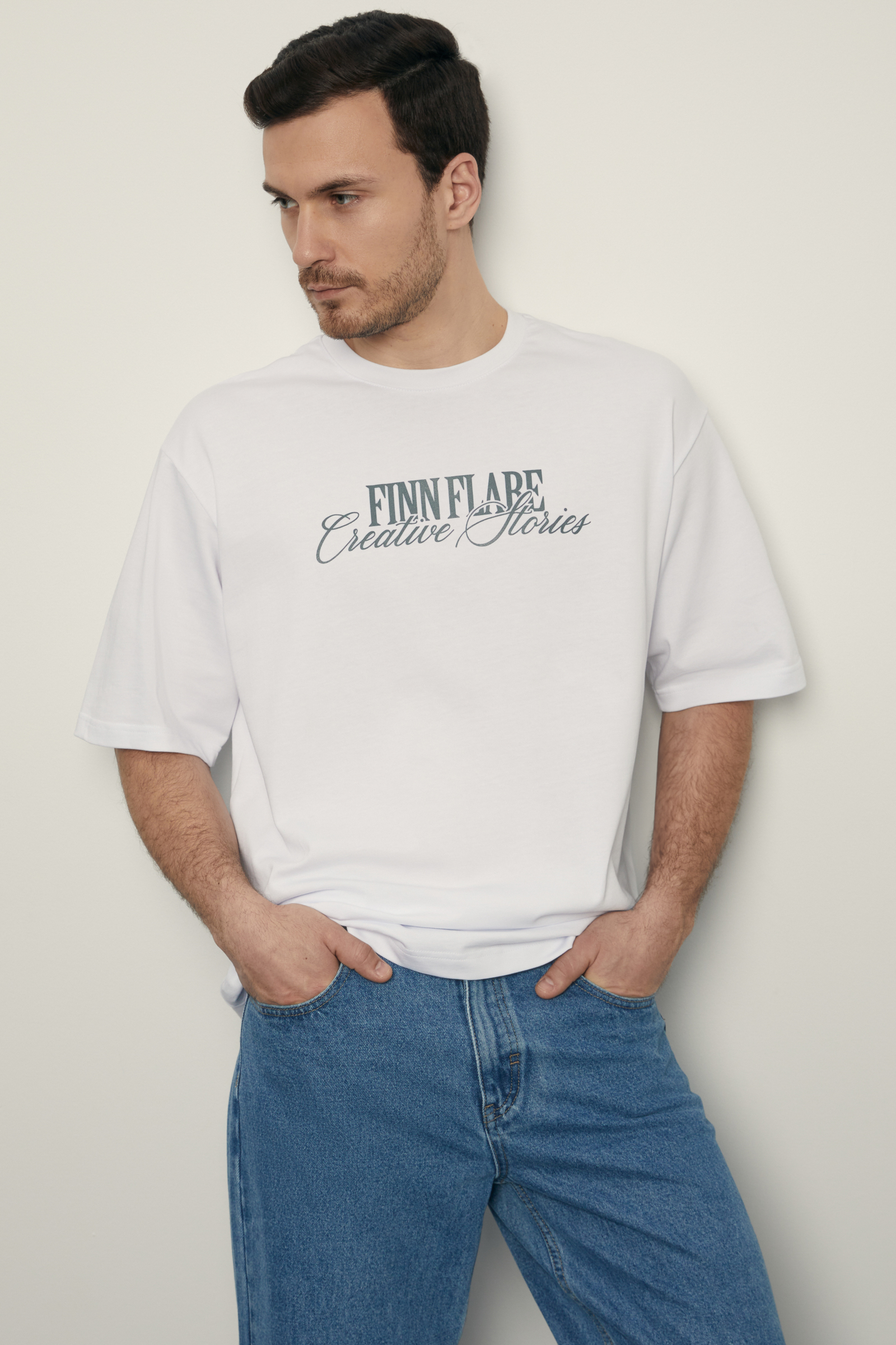 Оверсайз футболка с принтом