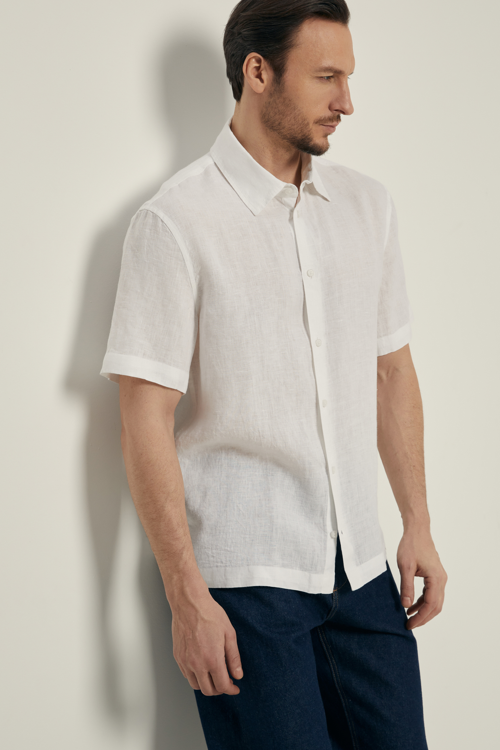 Рубашка изо льна с коротким рукавом 3990₽