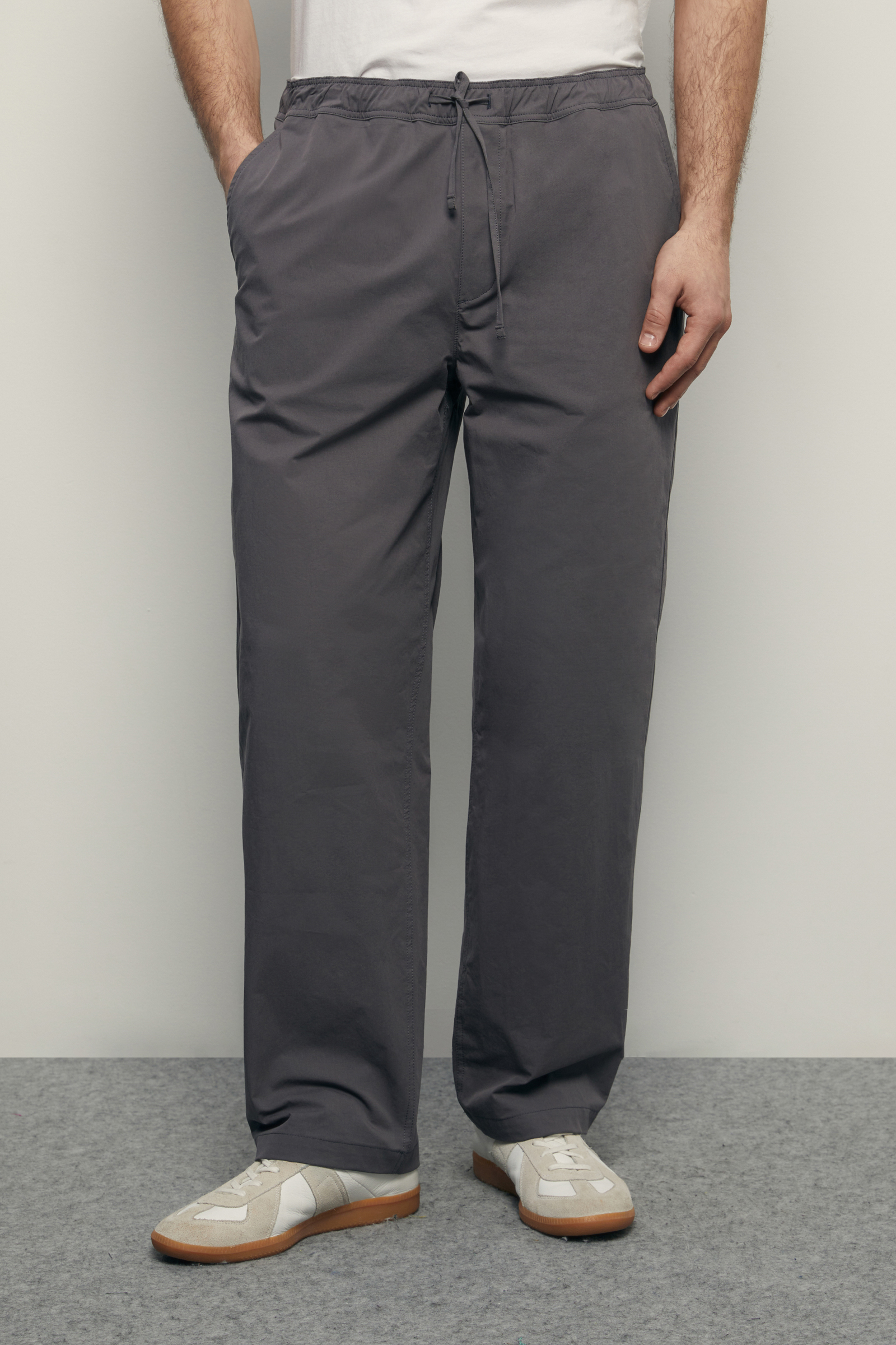 

Брюки широкого кроя на резинке, 202 graphite, Брюки широкого кроя на резинке