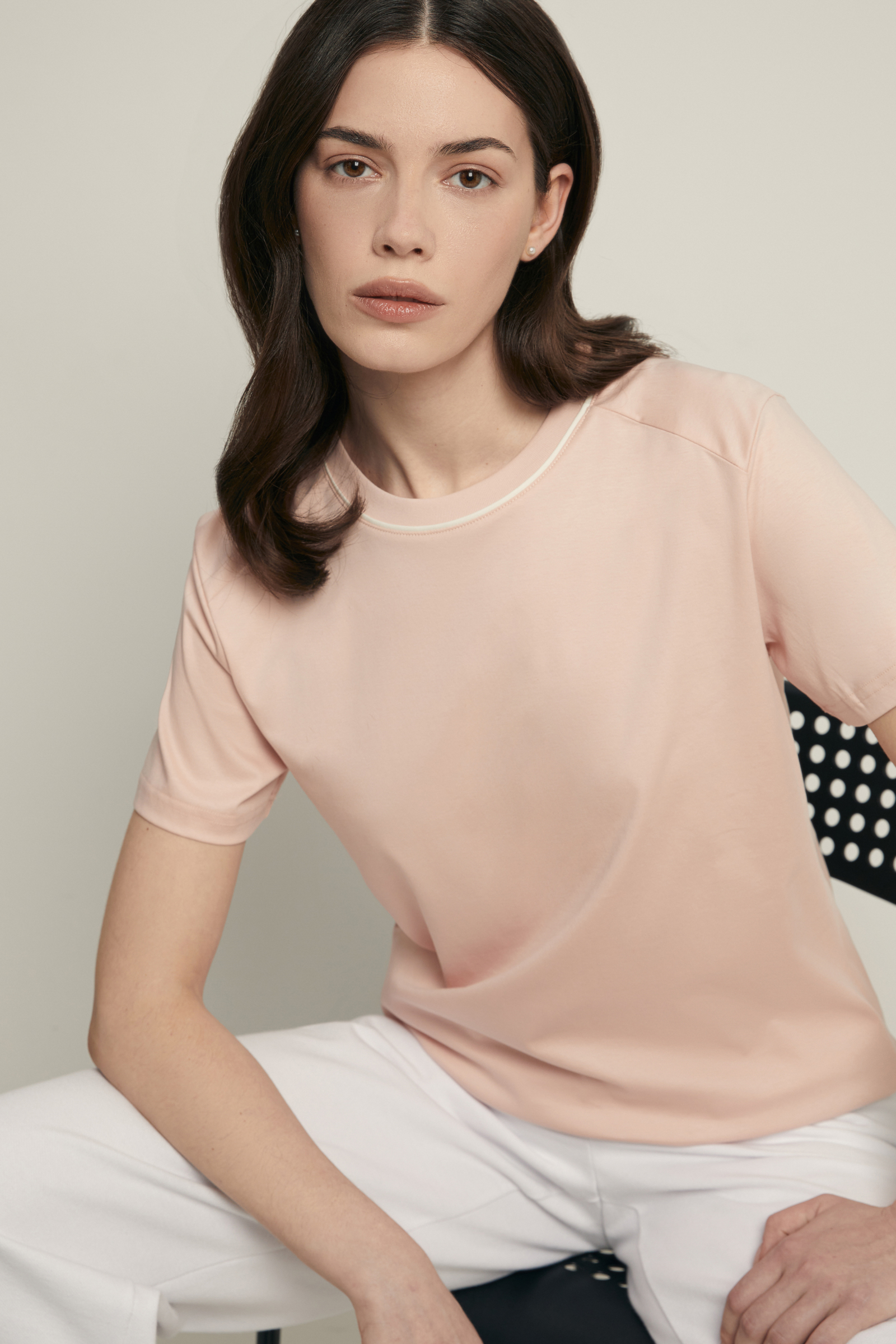 Футболка Finn Flare из мерсеризованного хлопка, розовый, арт. FSF110106