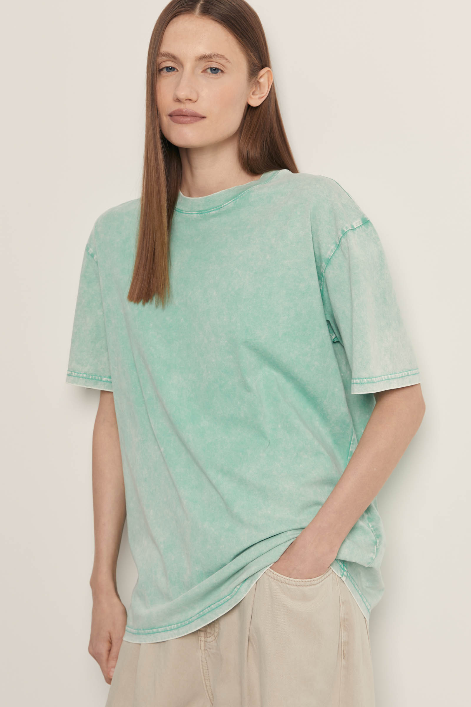 Футболка свободного силуэта Finn Flare, зеленый, арт. FSF110113