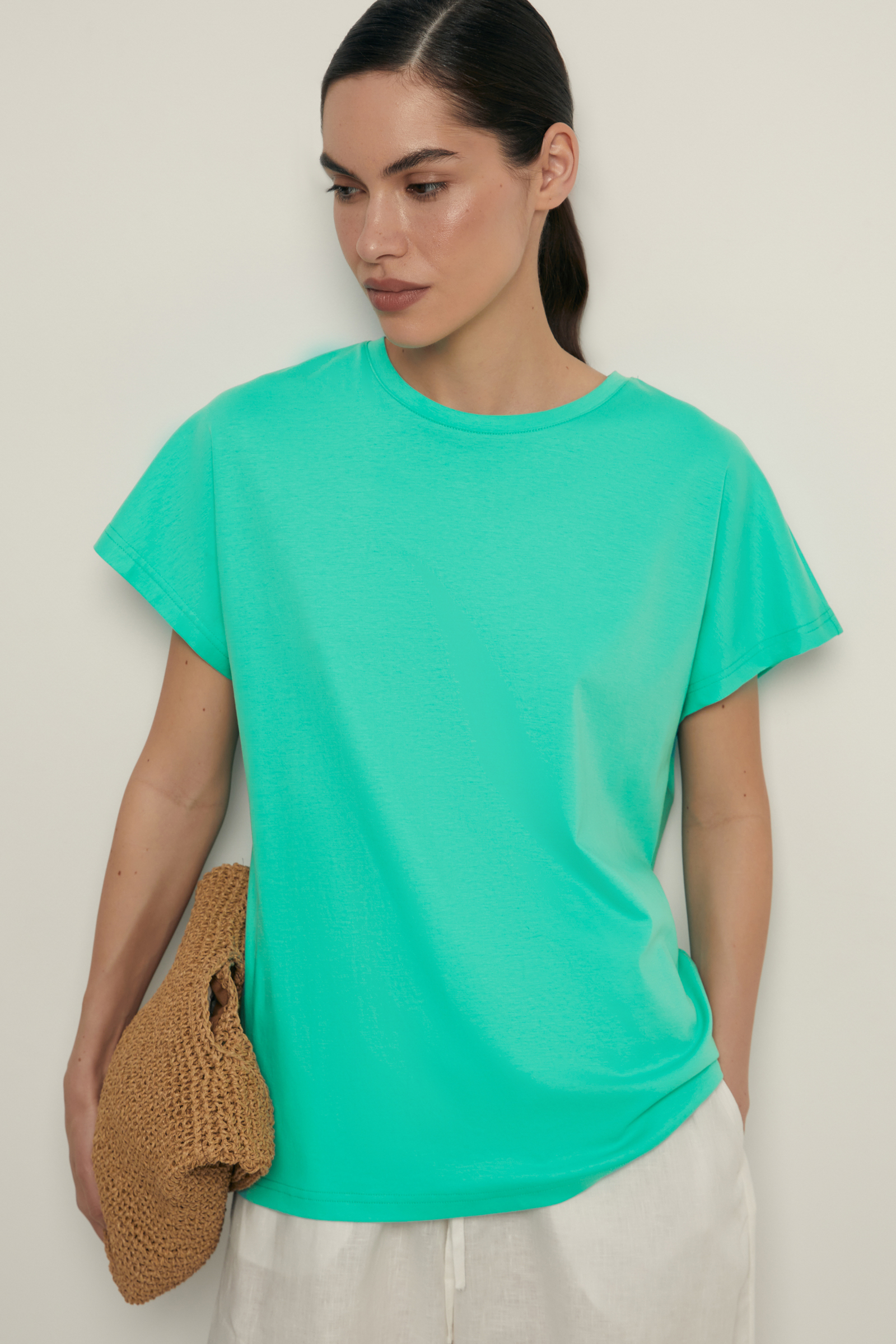 Футболка FINN FLARE из мерсеризованного хлопка, 569 jelly mint, арт. FSF110116