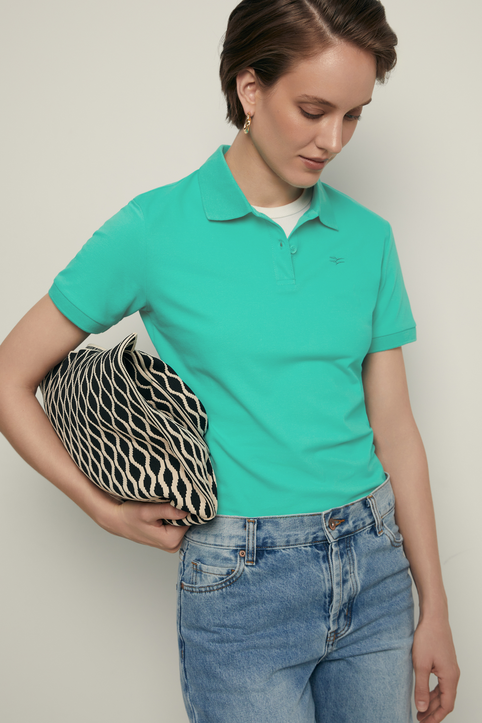 Поло приталенного силуэта Finn Flare, зеленый, арт. FSF110153