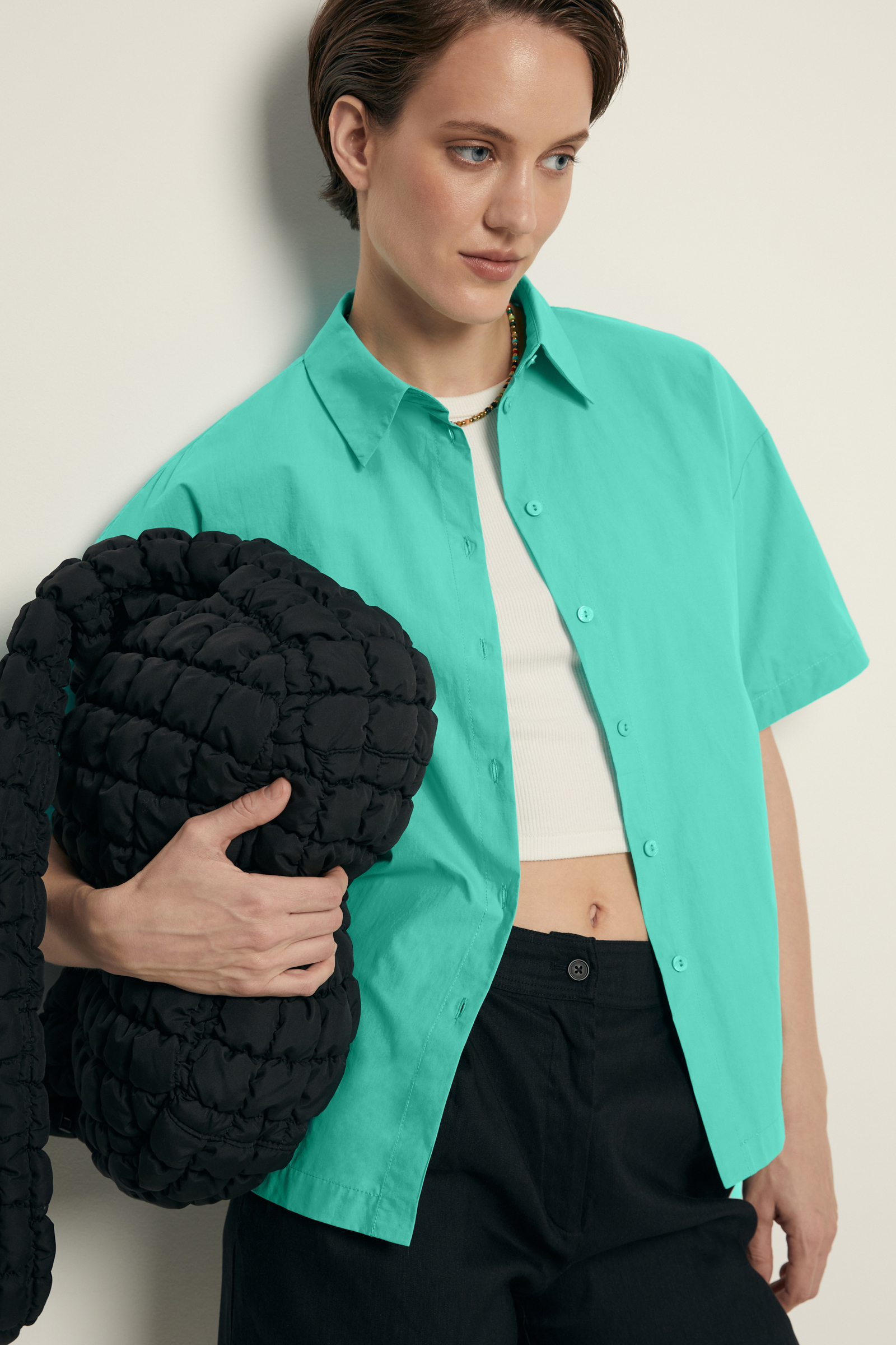 Рубашка с коротким рукавом из хлопка 1290₽