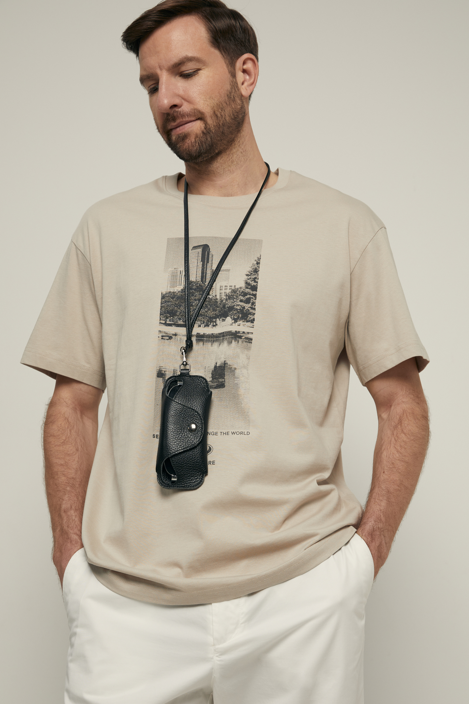 

Футболка из хлопка с принтом, 713 grain, Футболка из хлопка с принтом