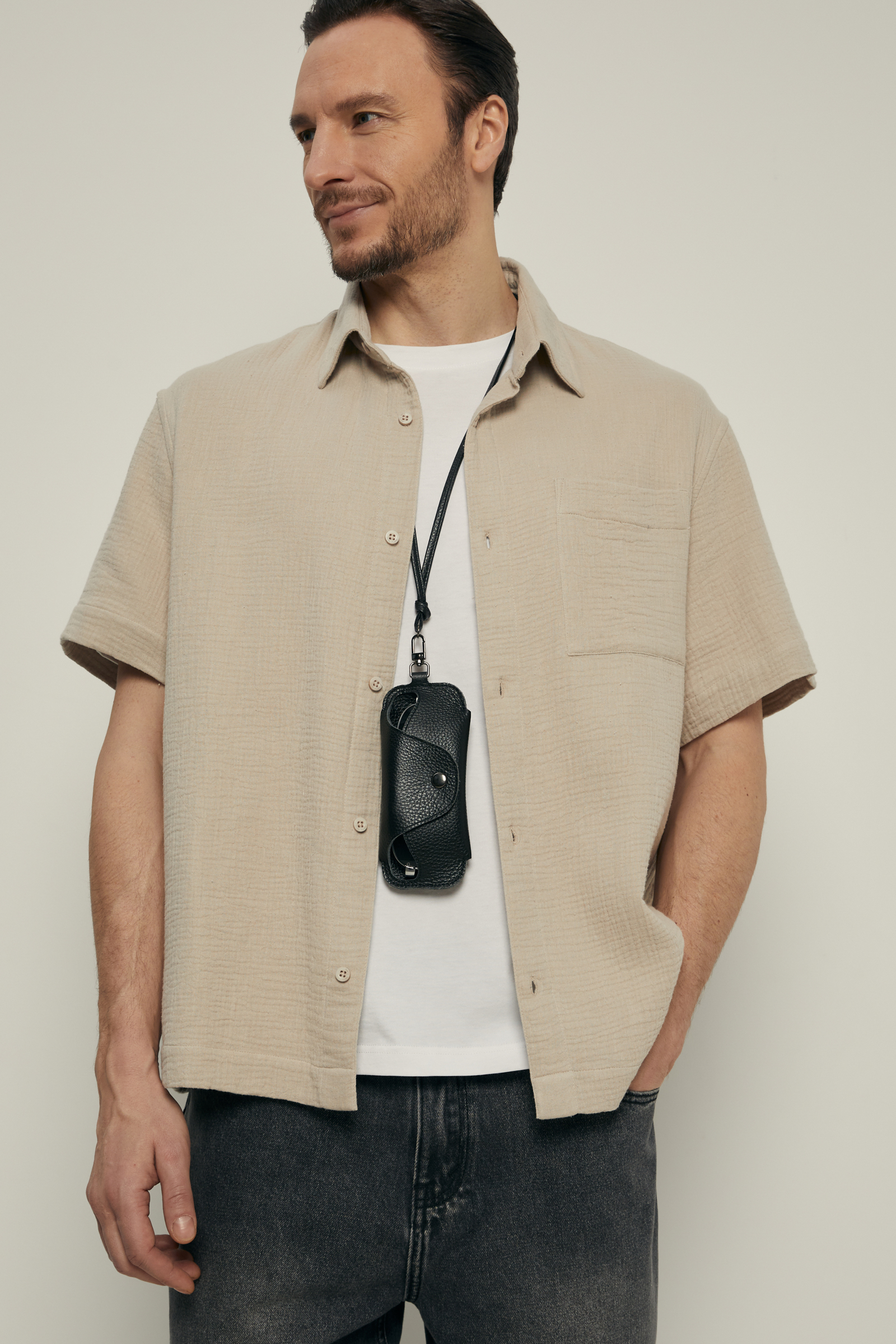 

Рубашка с коротким рукавом из хлопка, 713 grain, Рубашка с коротким рукавом из хлопка