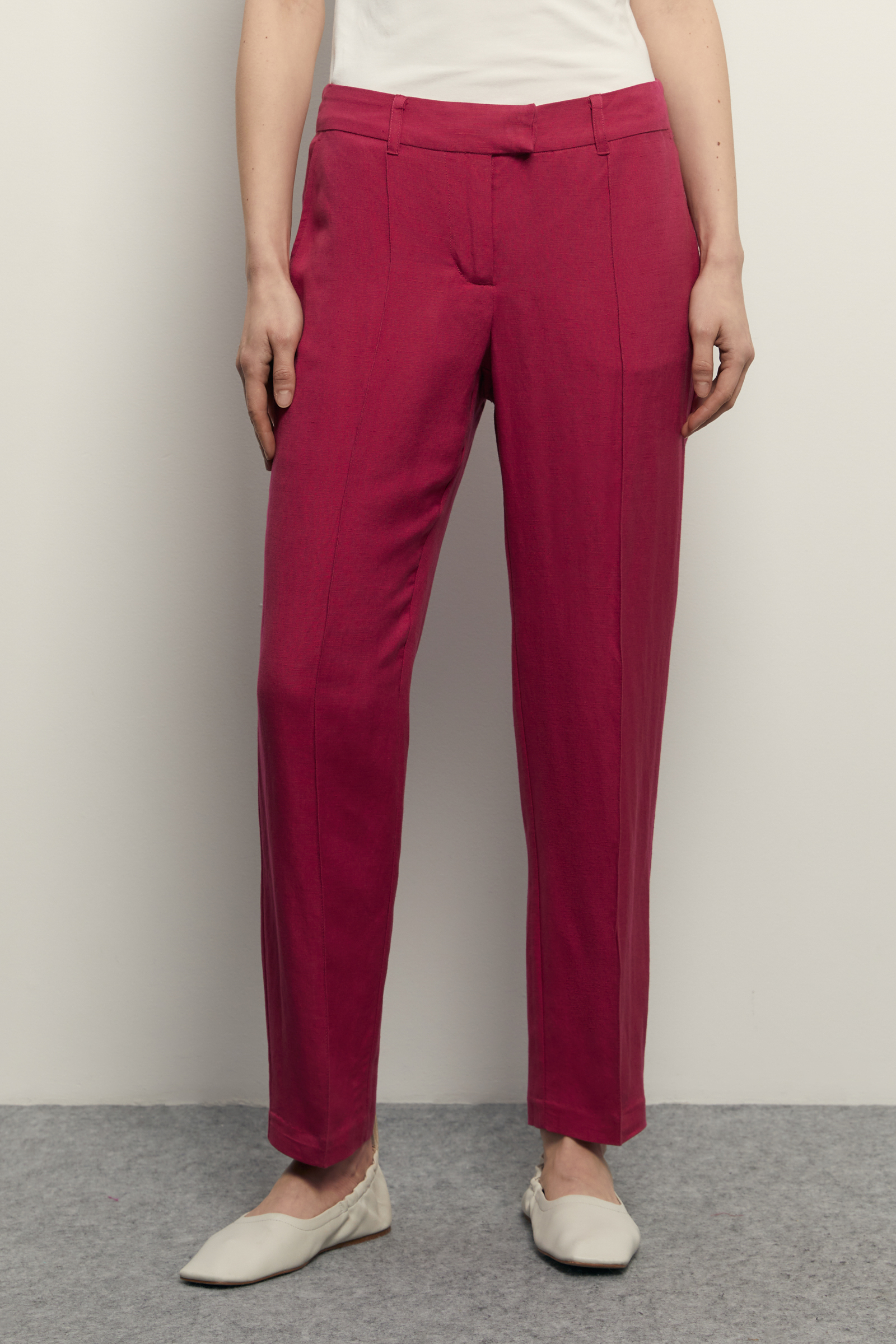 Брюки FINN FLARE зауженные из льна, 850 granita, арт. FSF11023