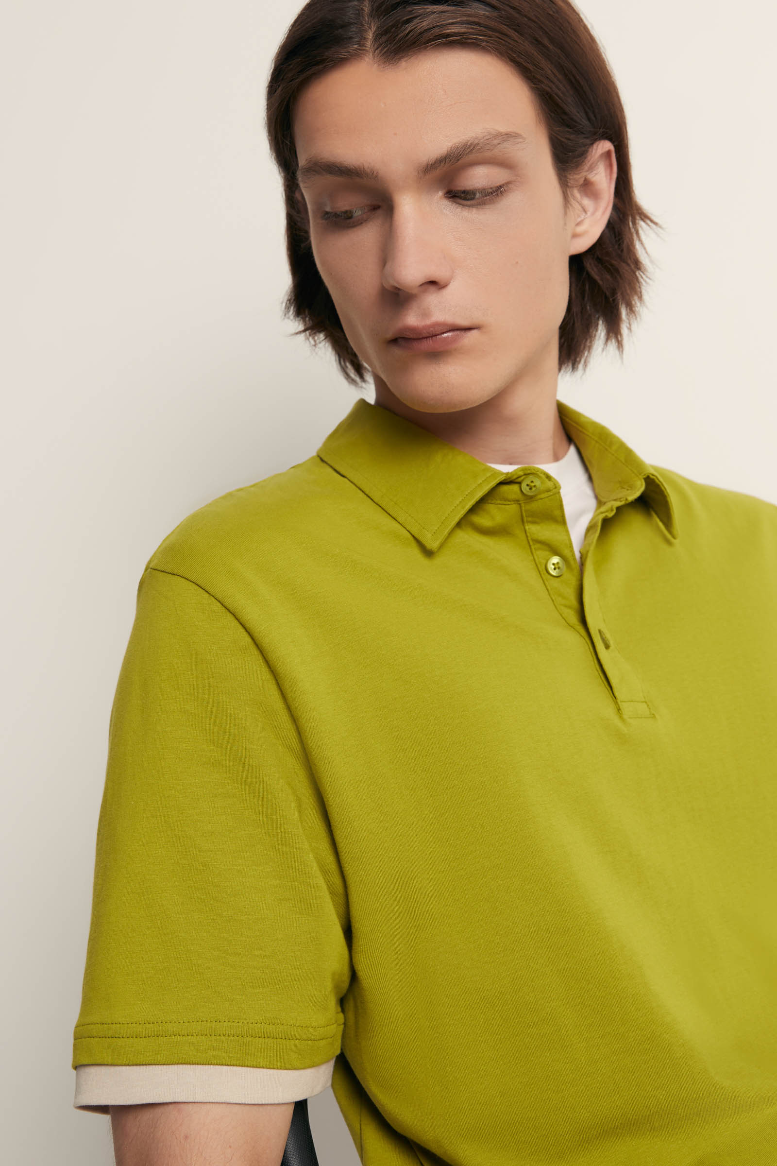 

Поло из хлопка с контрастной отделкой, 915 cockatoo, Поло из хлопка с контрастной отделкой