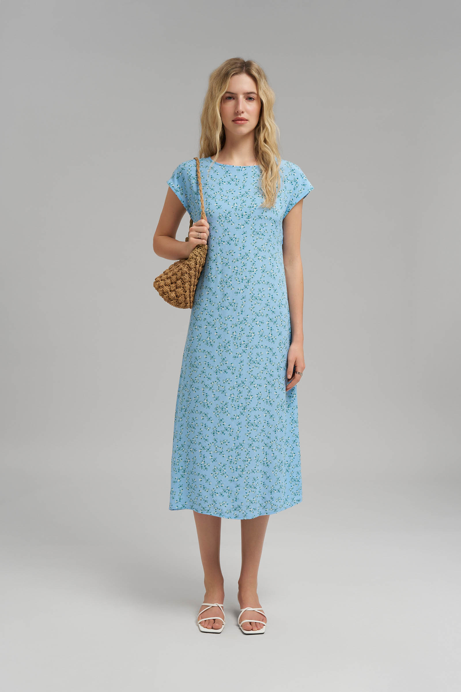 Платье женское Finn Flare, голубой, арт. FSG12001