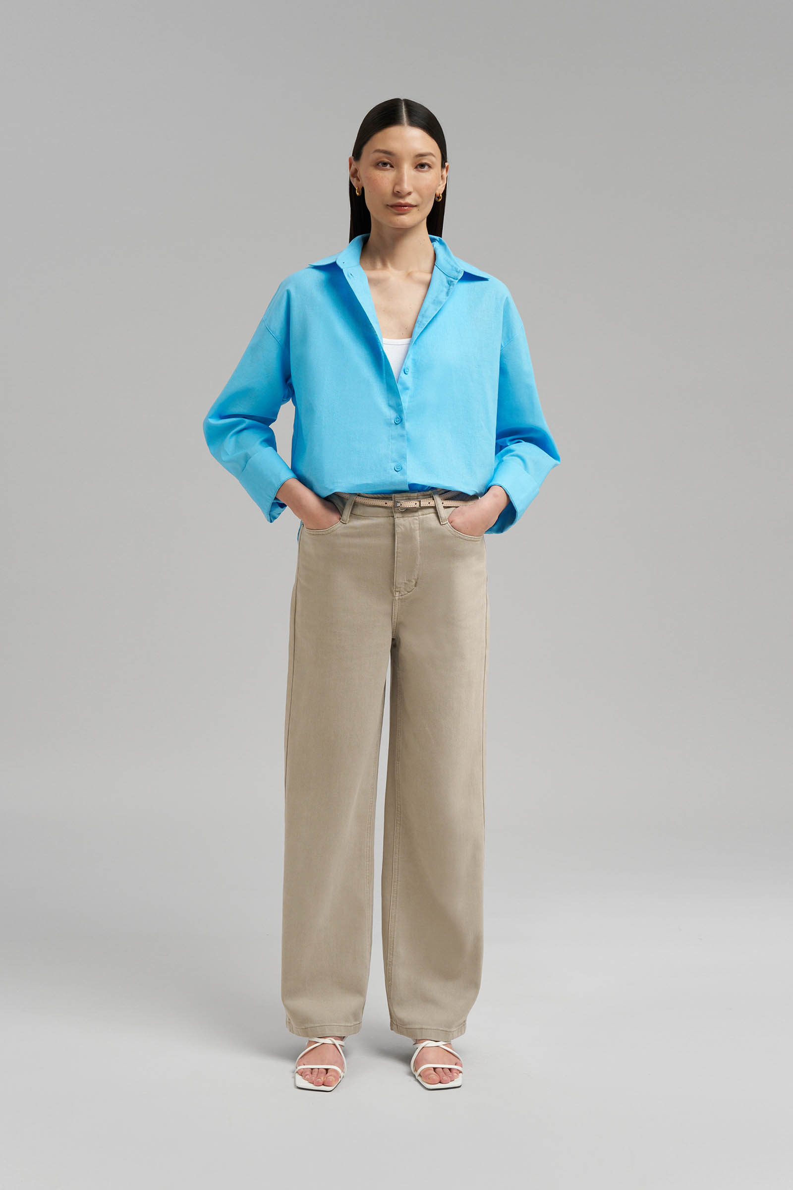 Блузка Finn Flare, голубой, арт. FSG110214