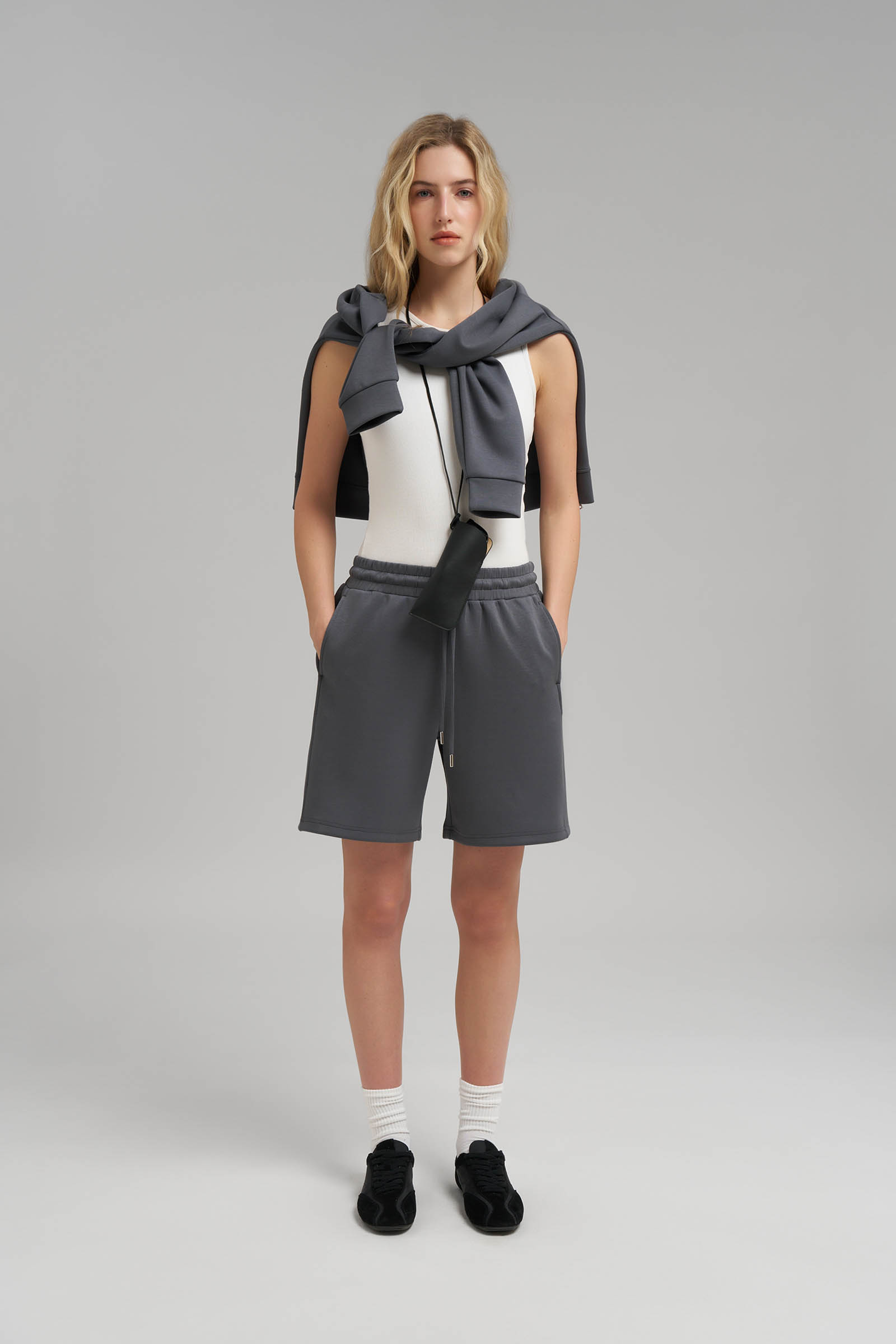 Шорты Finn Flare свободные, серый, арт. FSG110158