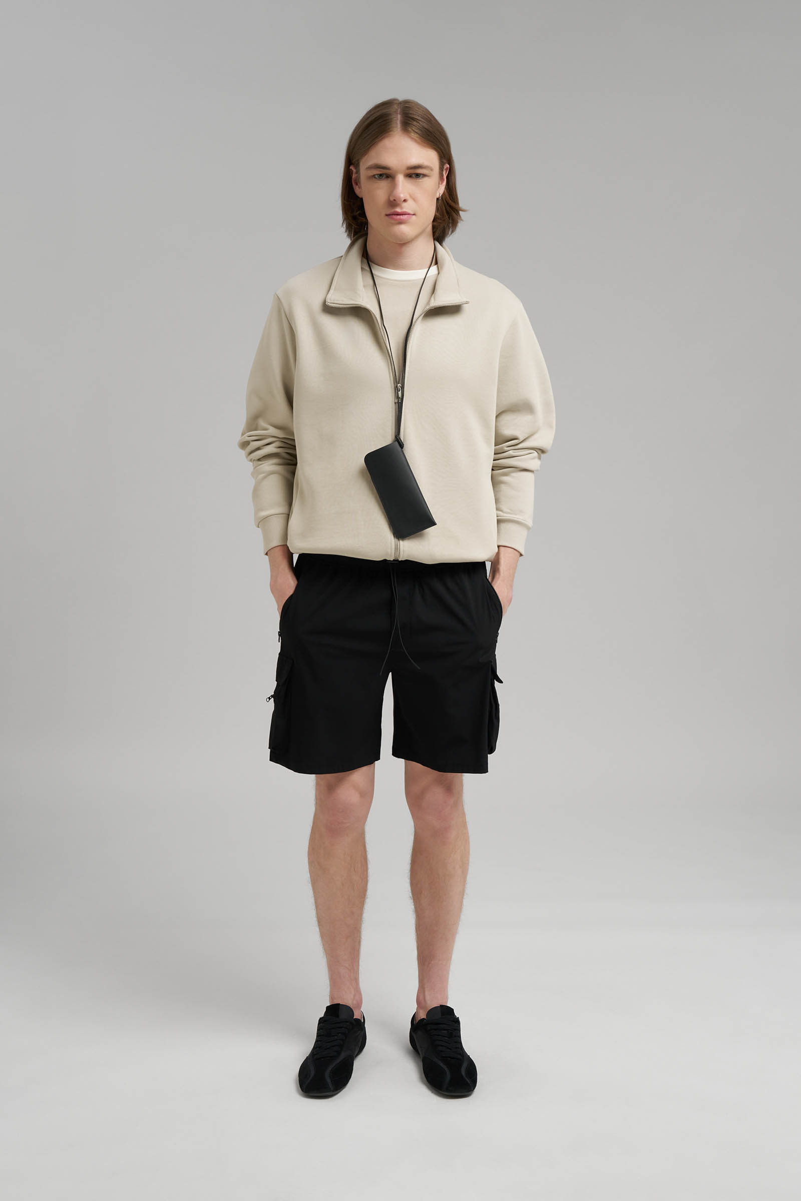 Шорты Finn Flare с накладными карманами, черный, арт. FSG21092