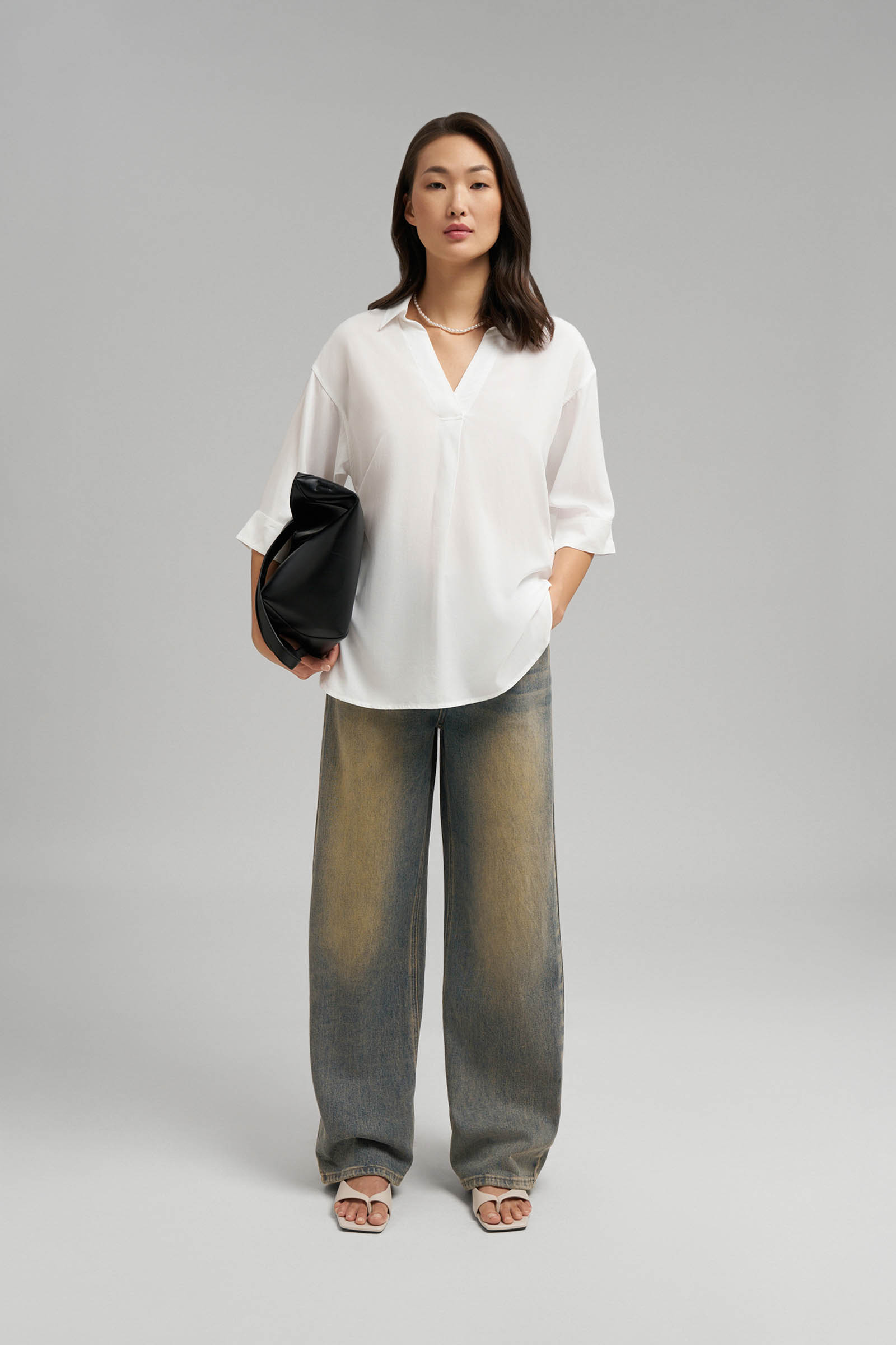 Блузка женская FINN FLARE, белый, арт. FSG11004