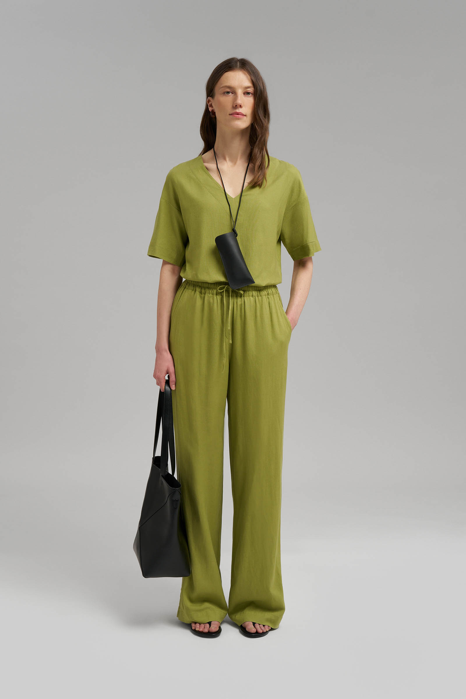 Блузка Finn Flare свободная, зеленый, арт. FSG11010