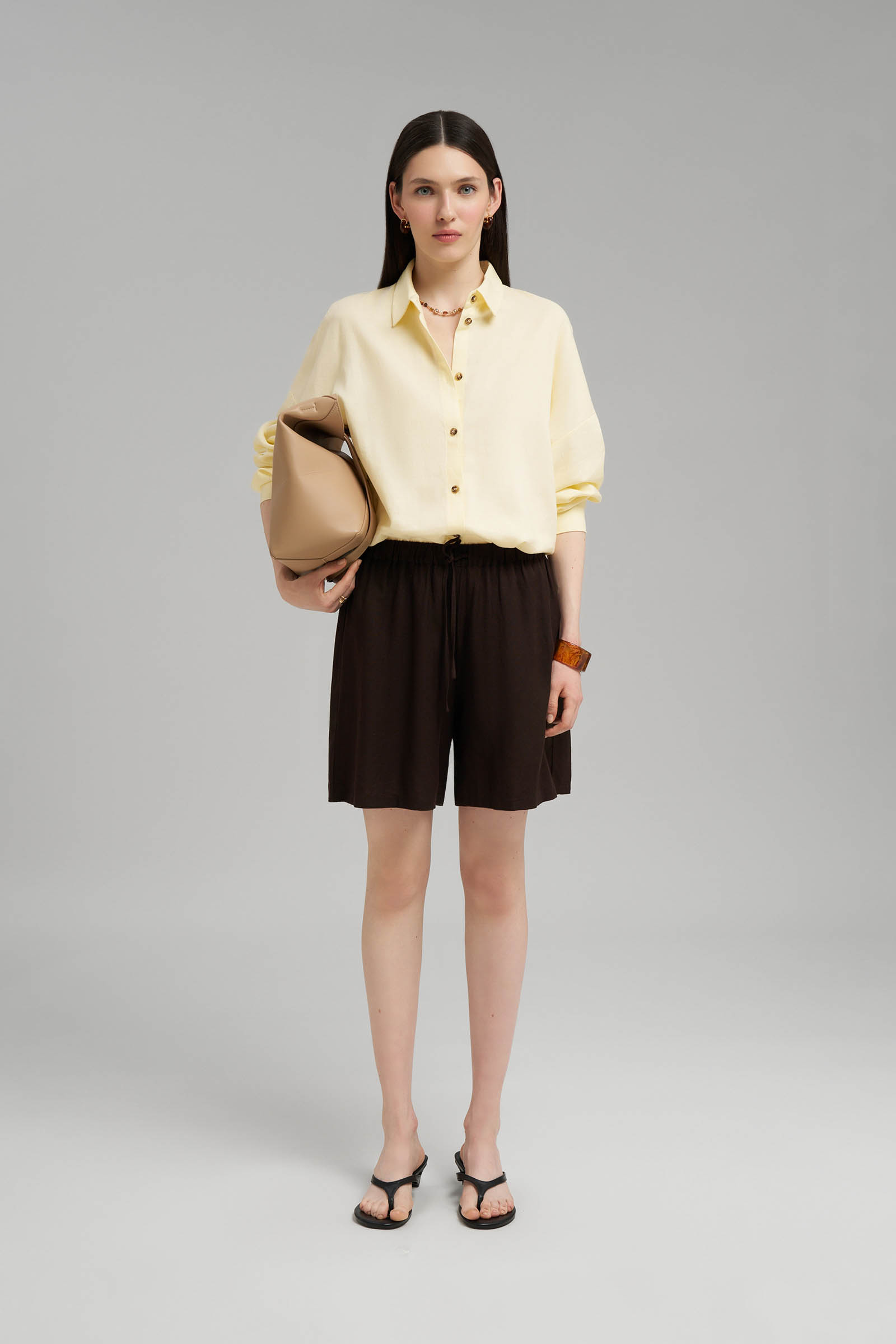 Шорты женские Finn Flare, коричневый, арт. FSG110146