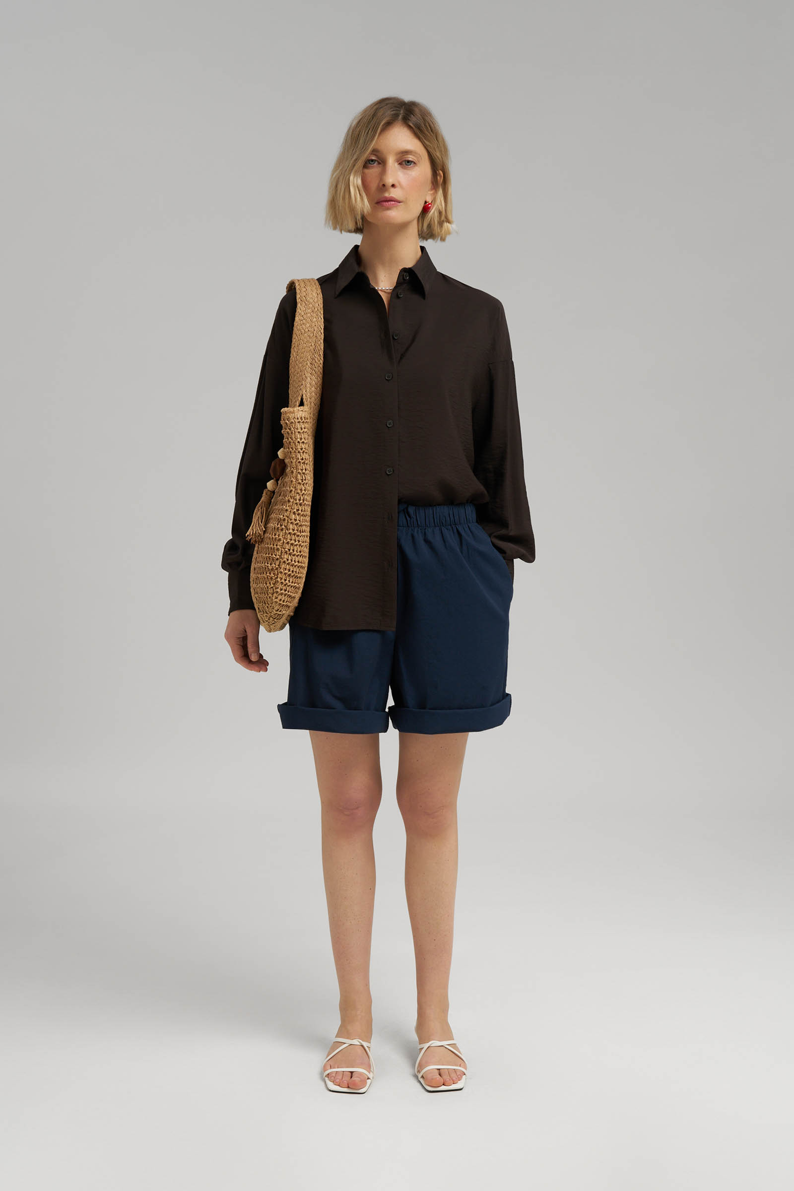 Блузка женская Finn Flare, коричневый, арт. FSG11055