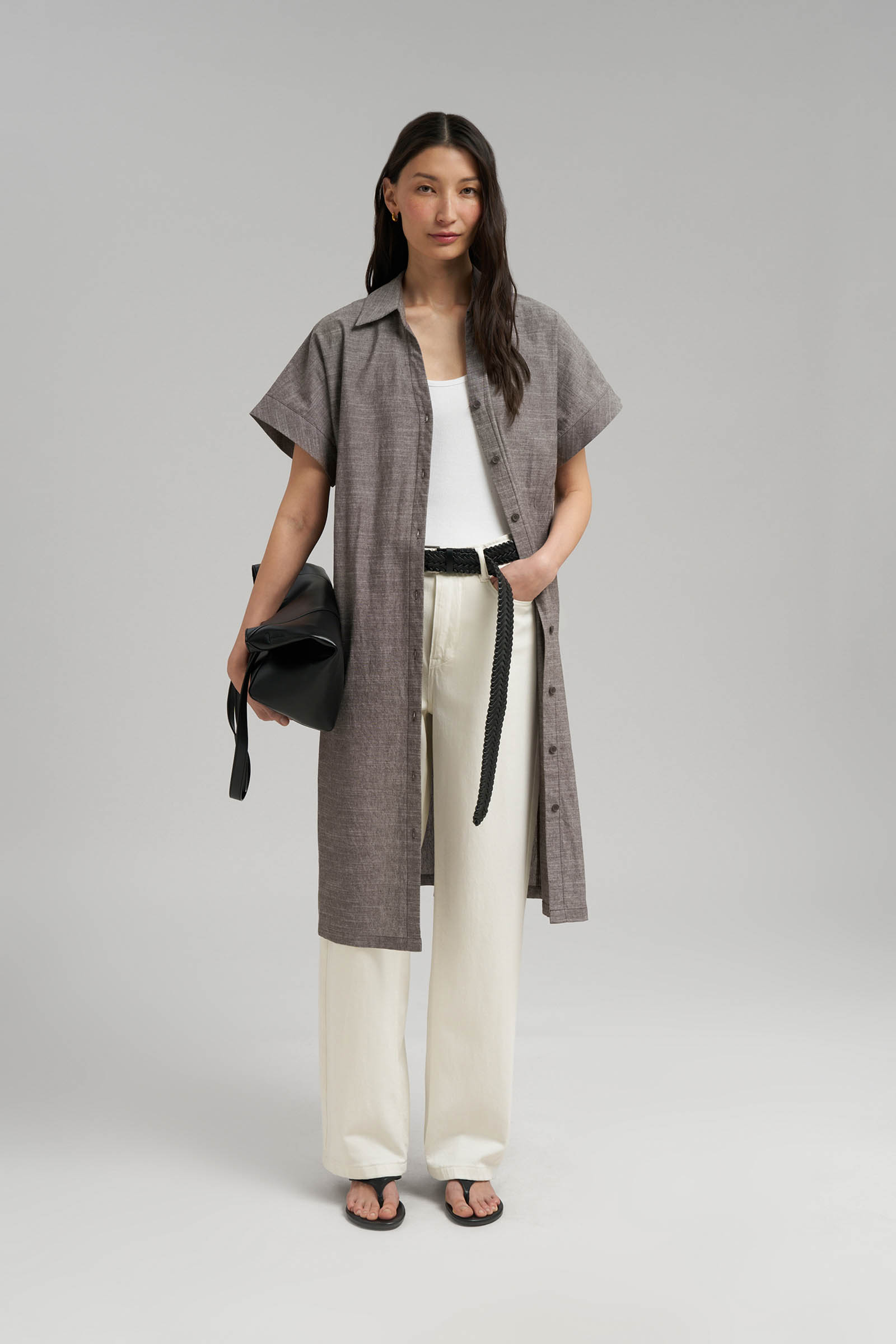 Платье-рубашка Finn Flare с поясом, коричневый, арт. FSG110140