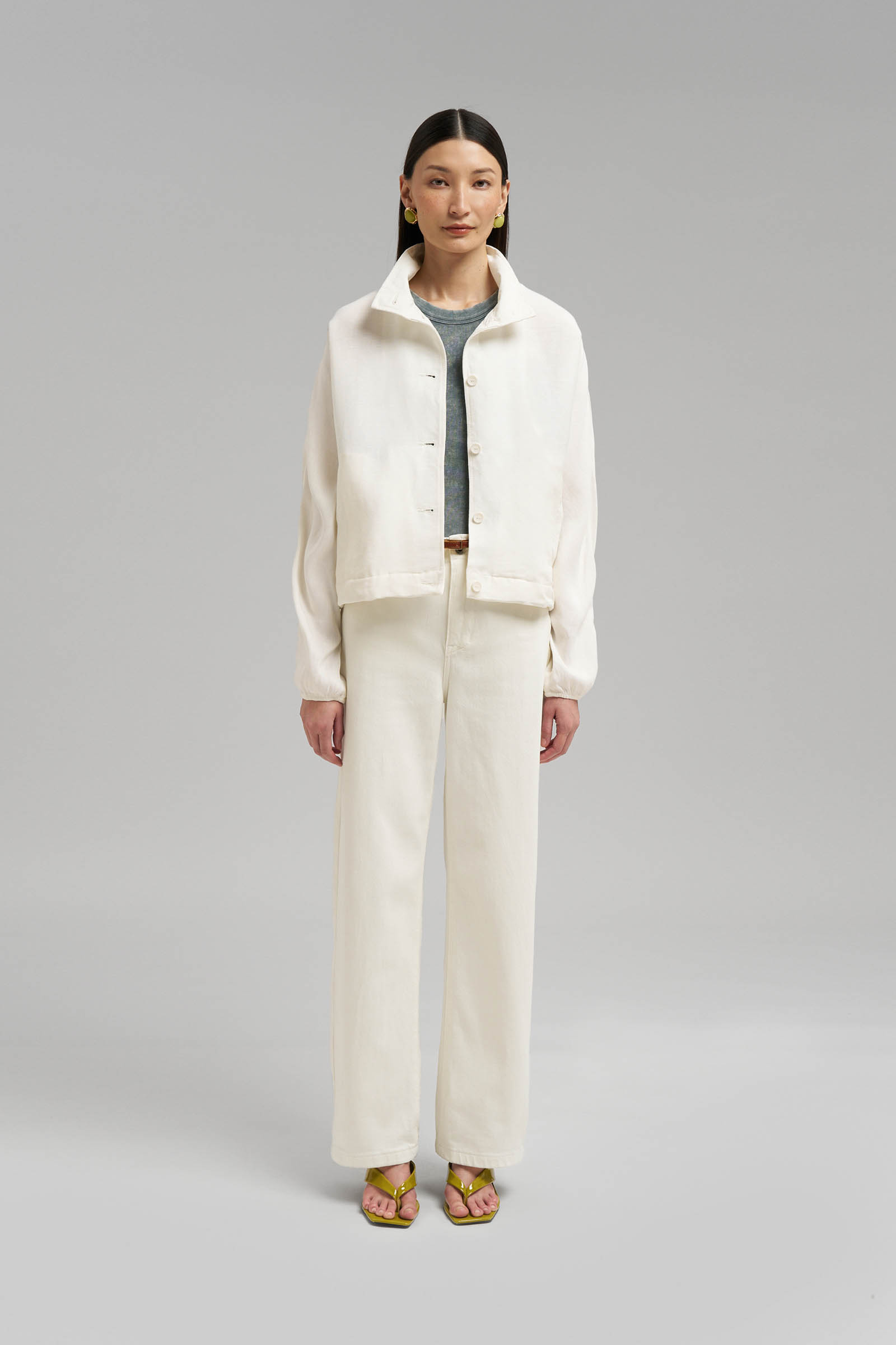 Куртка Finn Flare из льна и вискозы, бежевый, арт. FSG110155