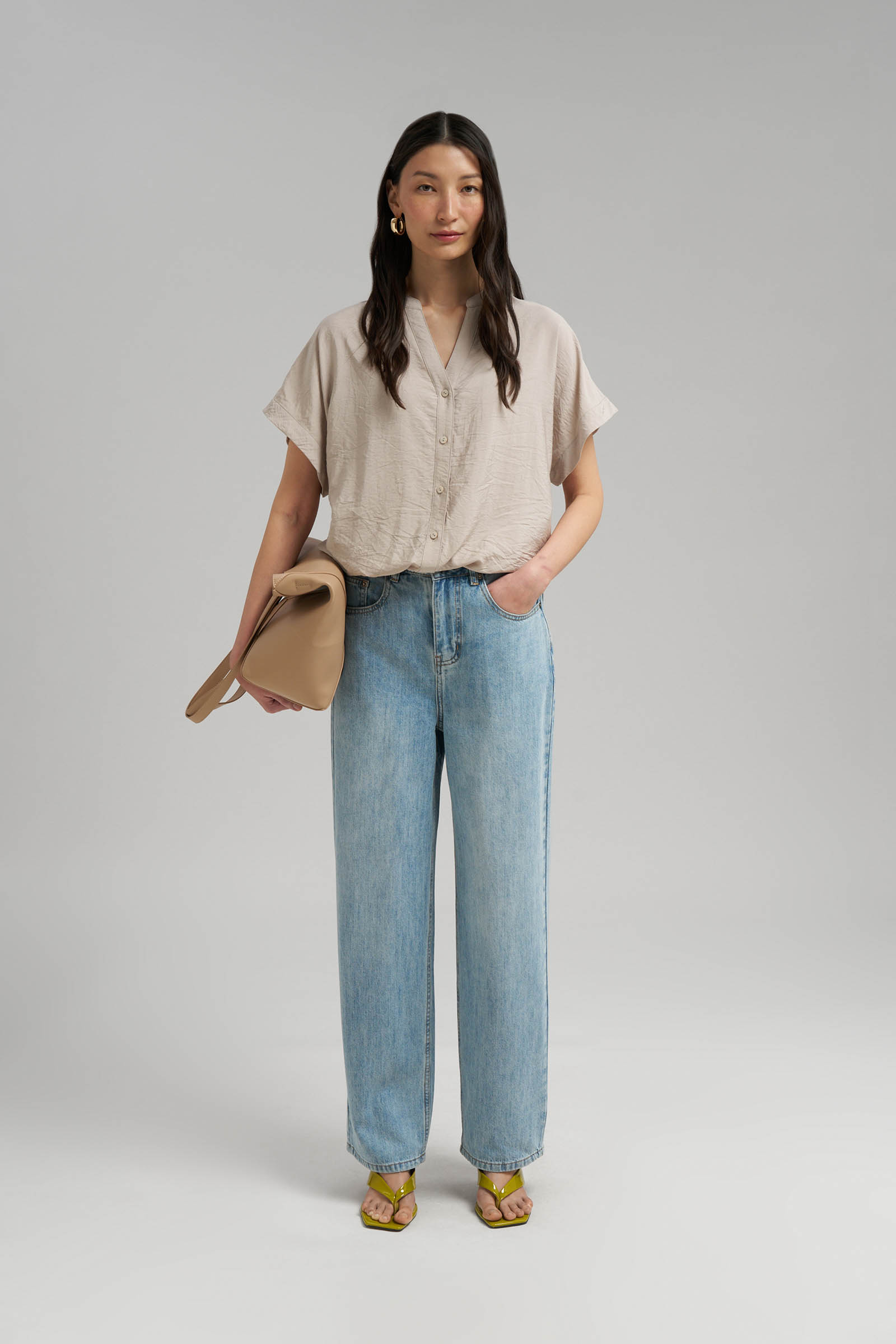 Блузка женская Finn Flare, бежевый, арт. FSG110202