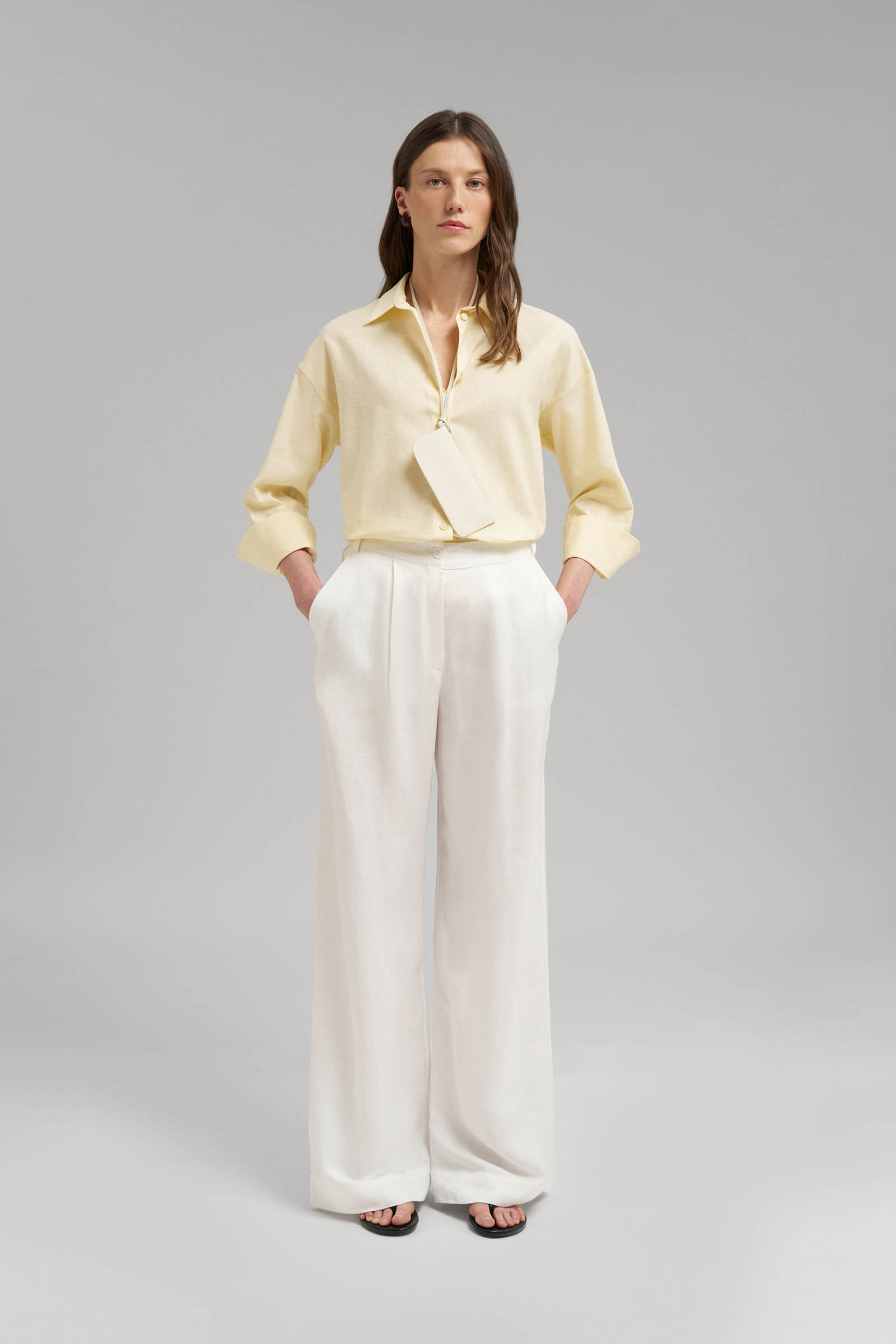 Брюки-палаццо Finn Flare, белый, арт. FSG11059