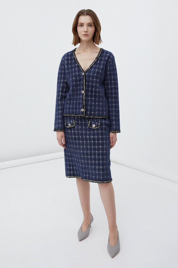 Трикотажный кардиган женский