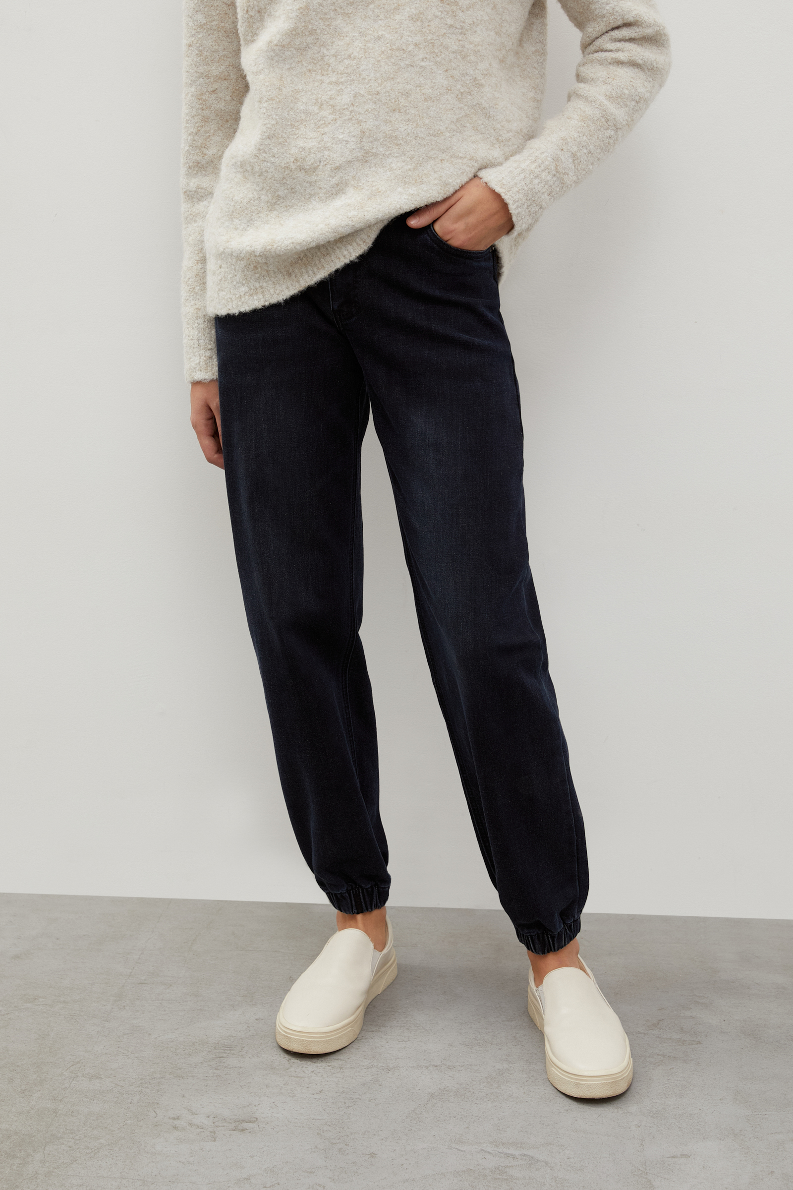 Утепленные джинсы loose fit женские