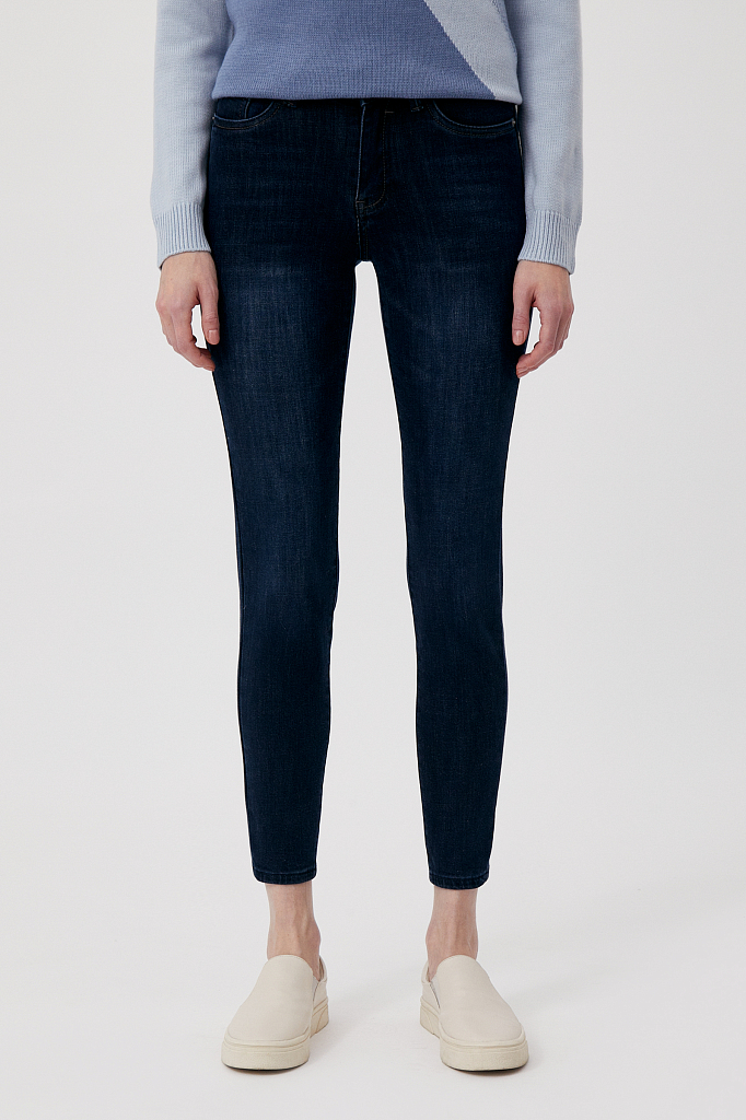 Утепленные джинсы skinny fit женские