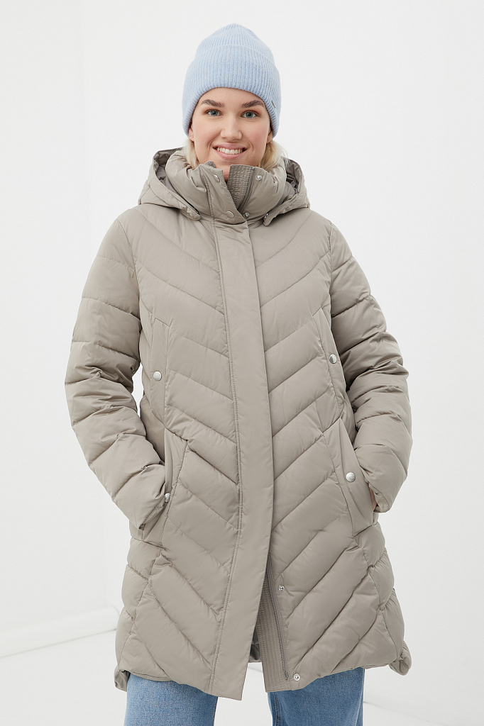 Finn-Flare утепленное стеганое пальто женское