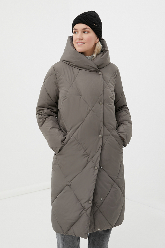 Finn-Flare утепленное стеганое пальто женское