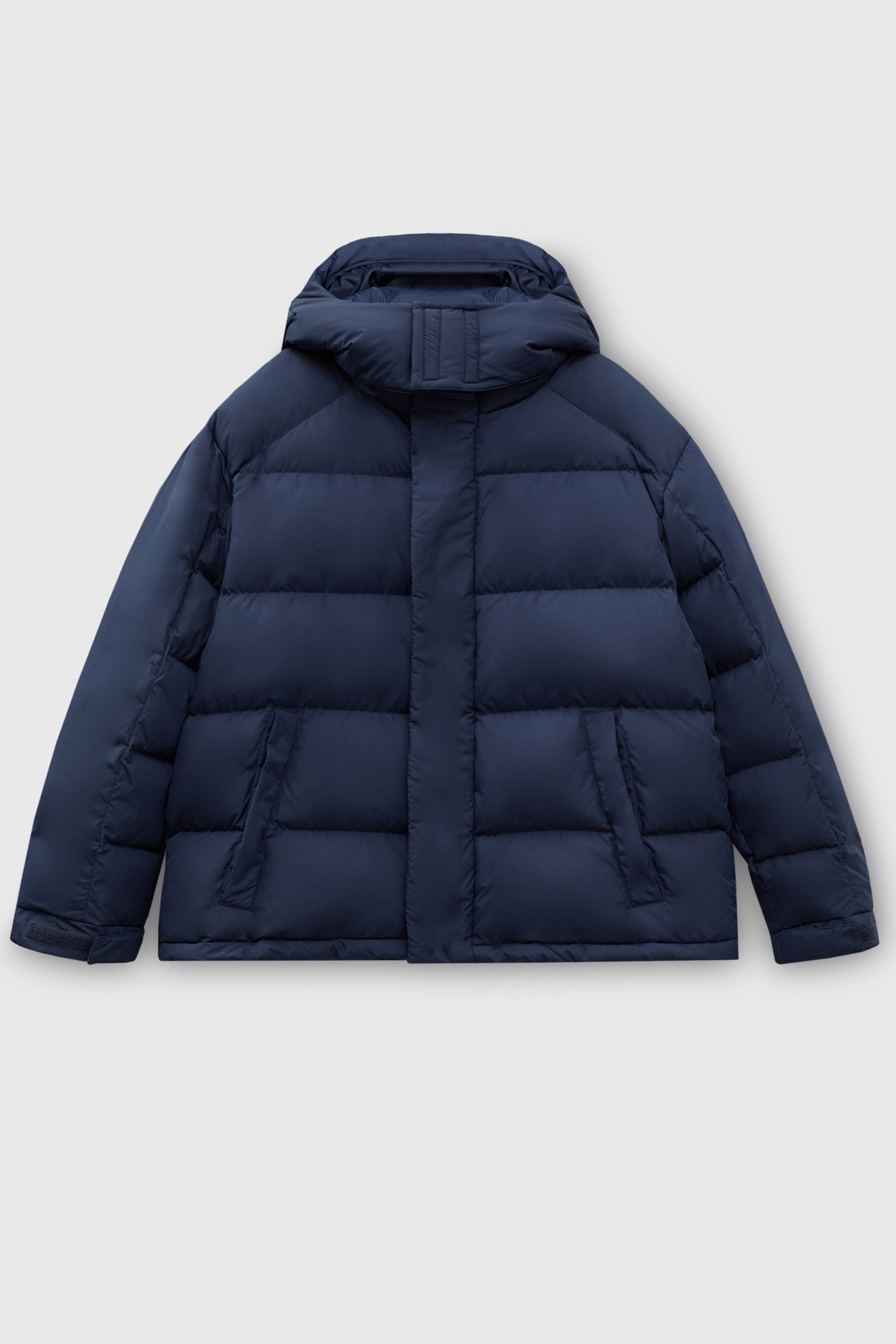 

Стеганый пуховик oversize силуэта, 101 cosmic blue, Стеганый пуховик oversize силуэта