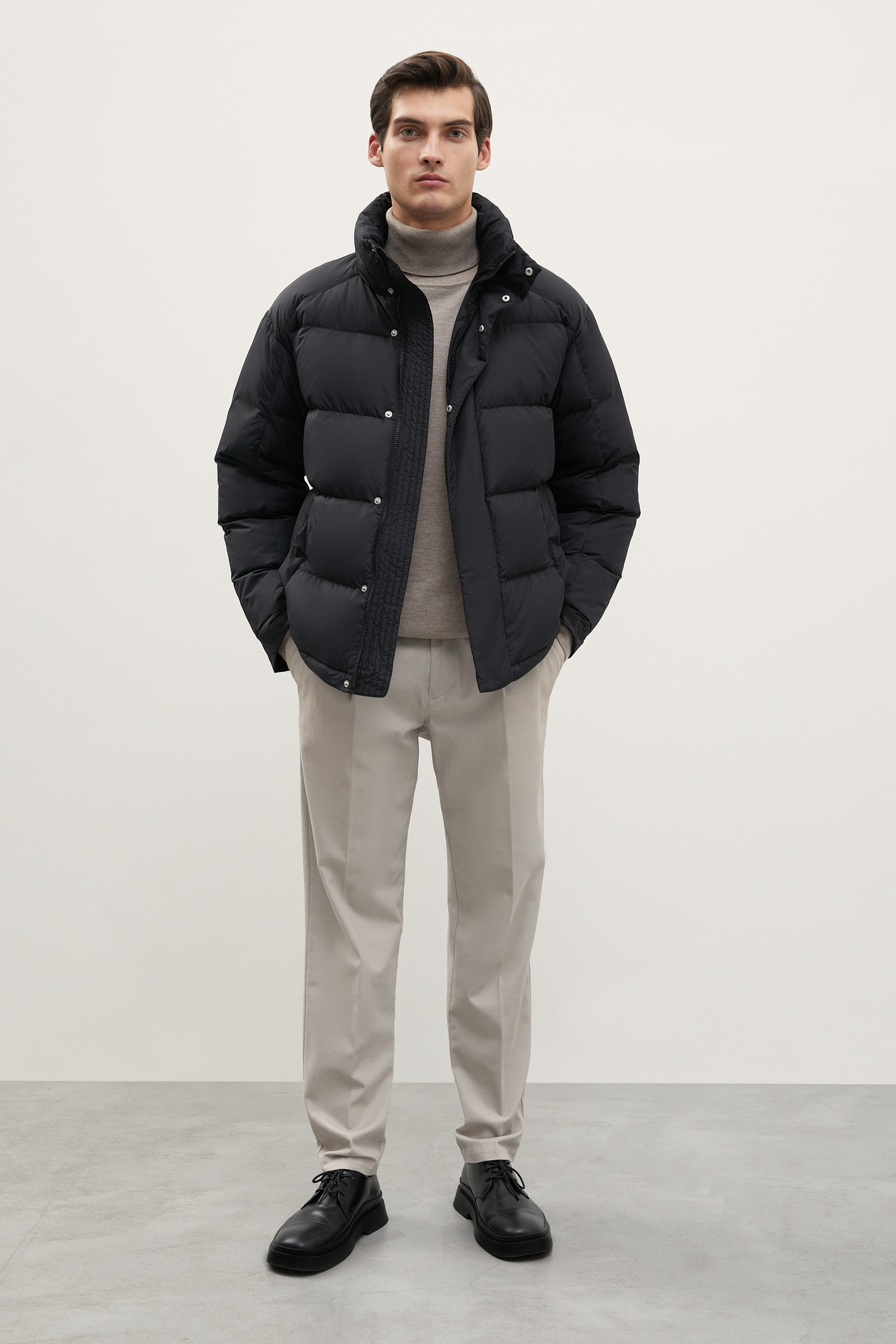 Стеганый пуховик oversize силуэта